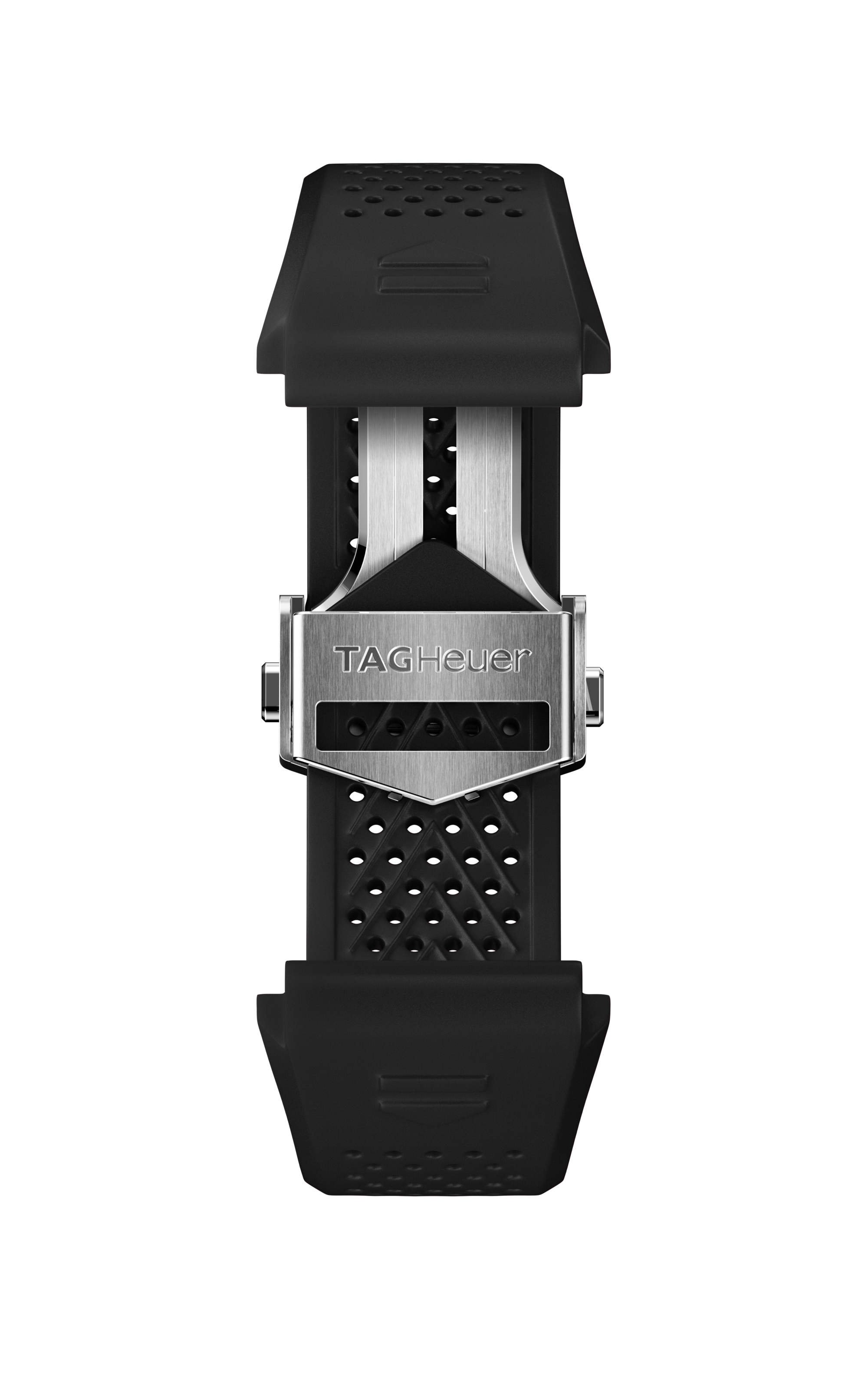 Black Rubber Strap Calibre E4 45 mm