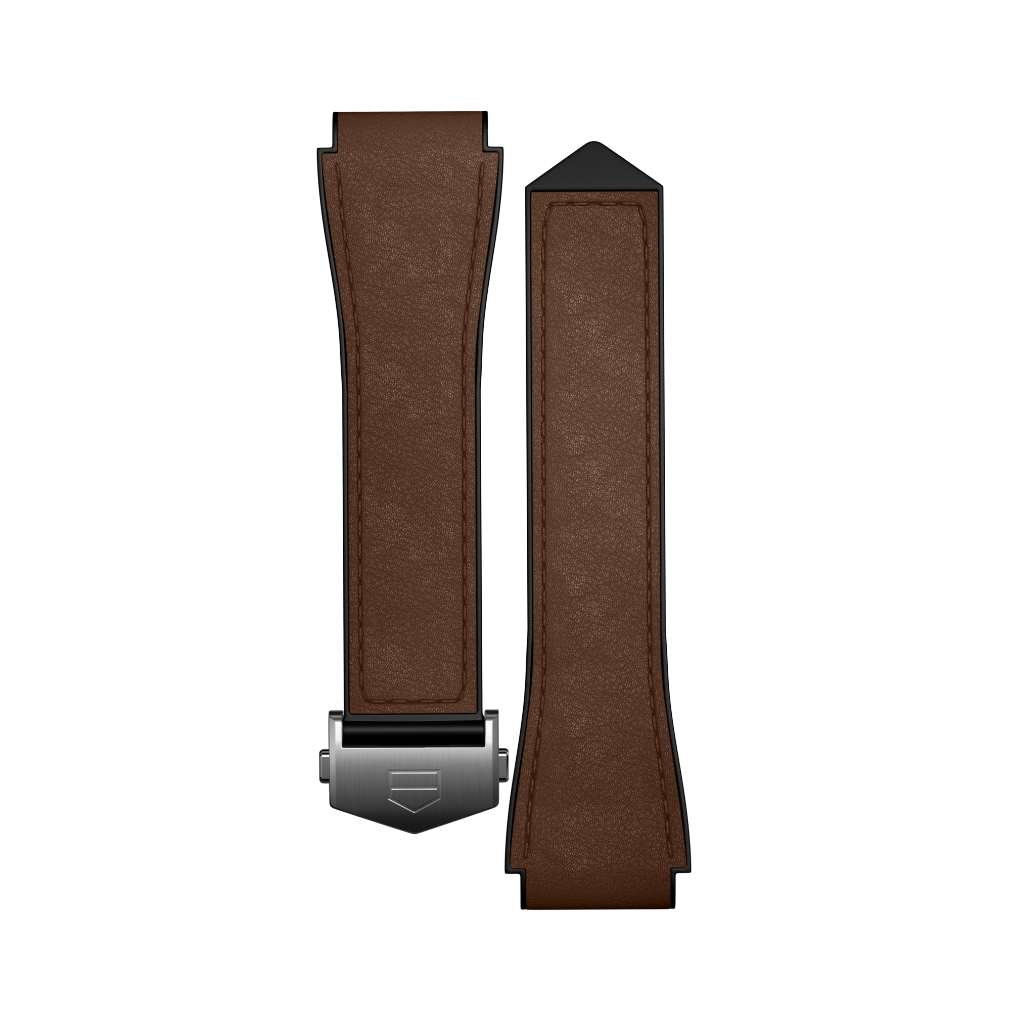 Brown Bi-material Leather Strap Calibre E4 45 mm