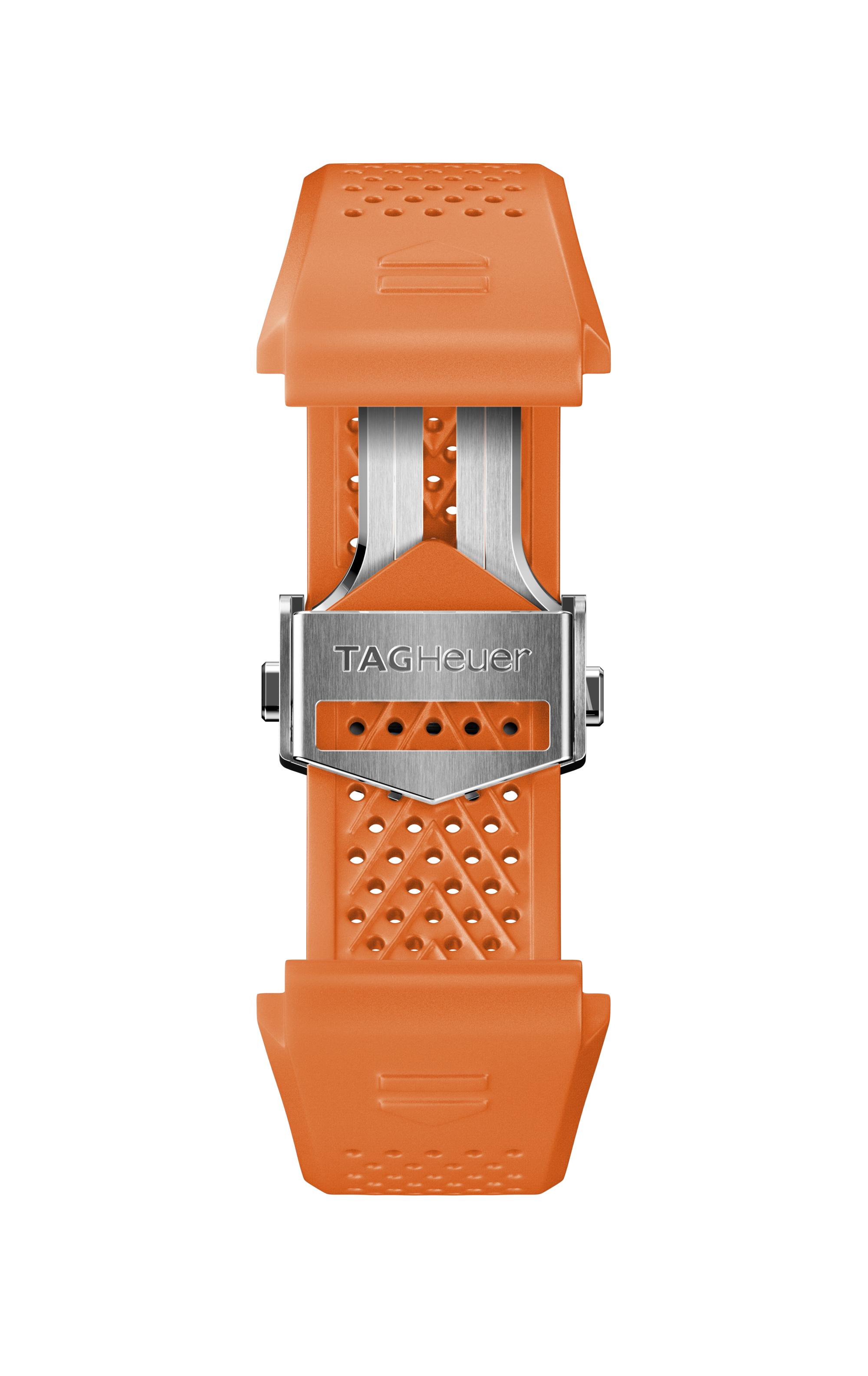 Orange Rubber Strap Calibre E4 45 mm