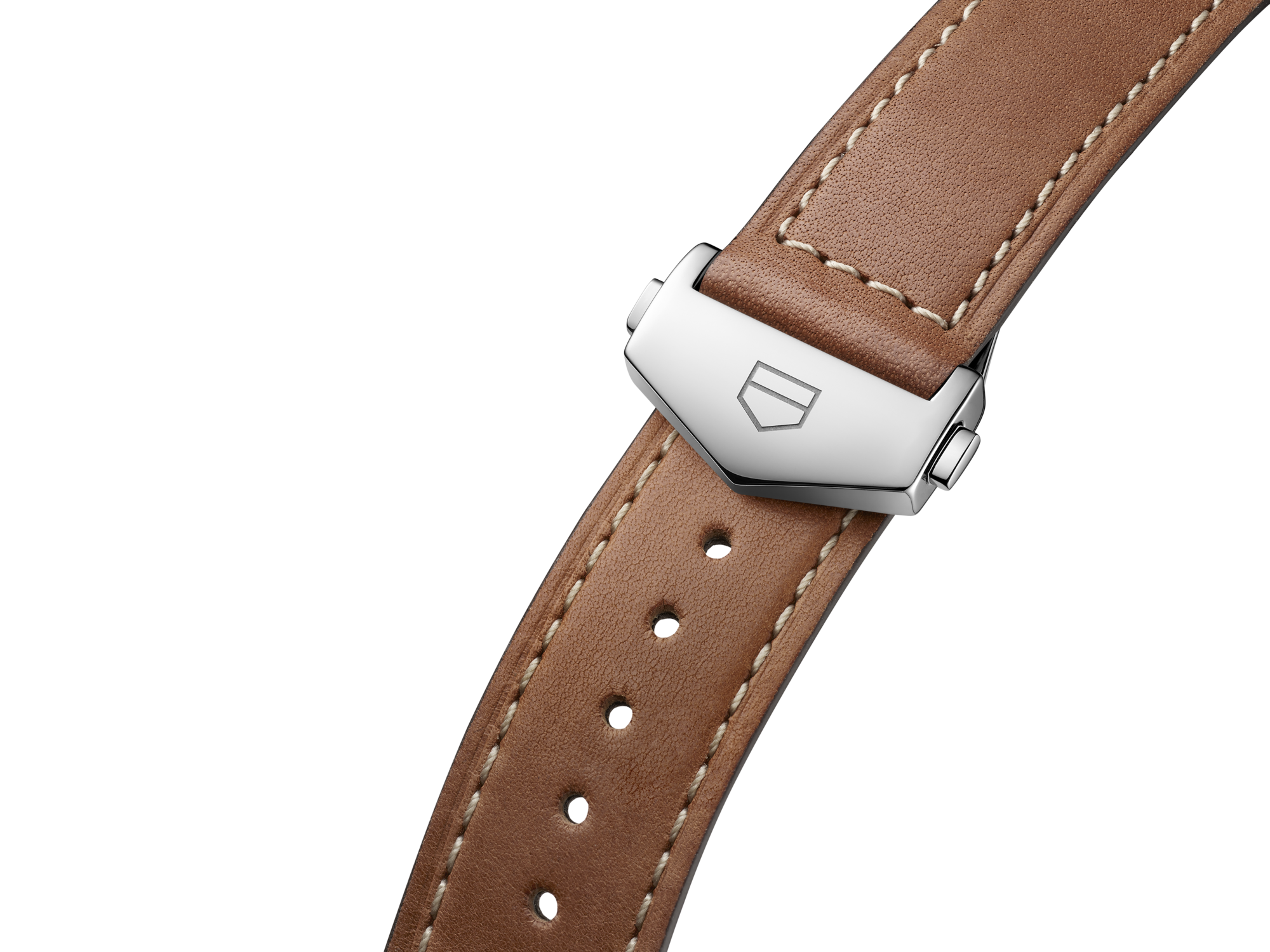 TAG HEUER CARRERA 36MM BROWN LEATHER STRAP 