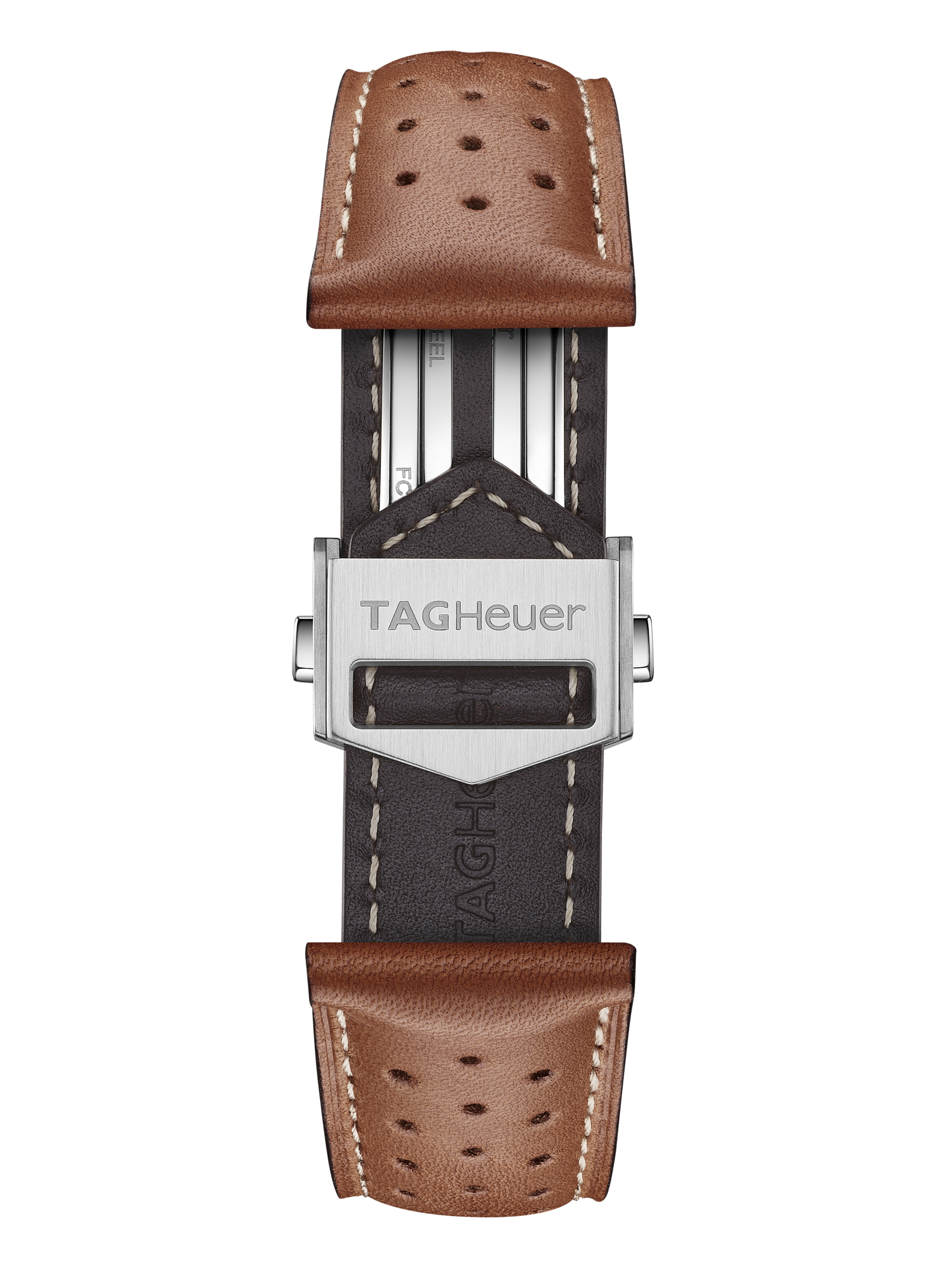 TAG HEUER CARRERA 39MM BROWN PERFORATED LEATHER STRAP 
