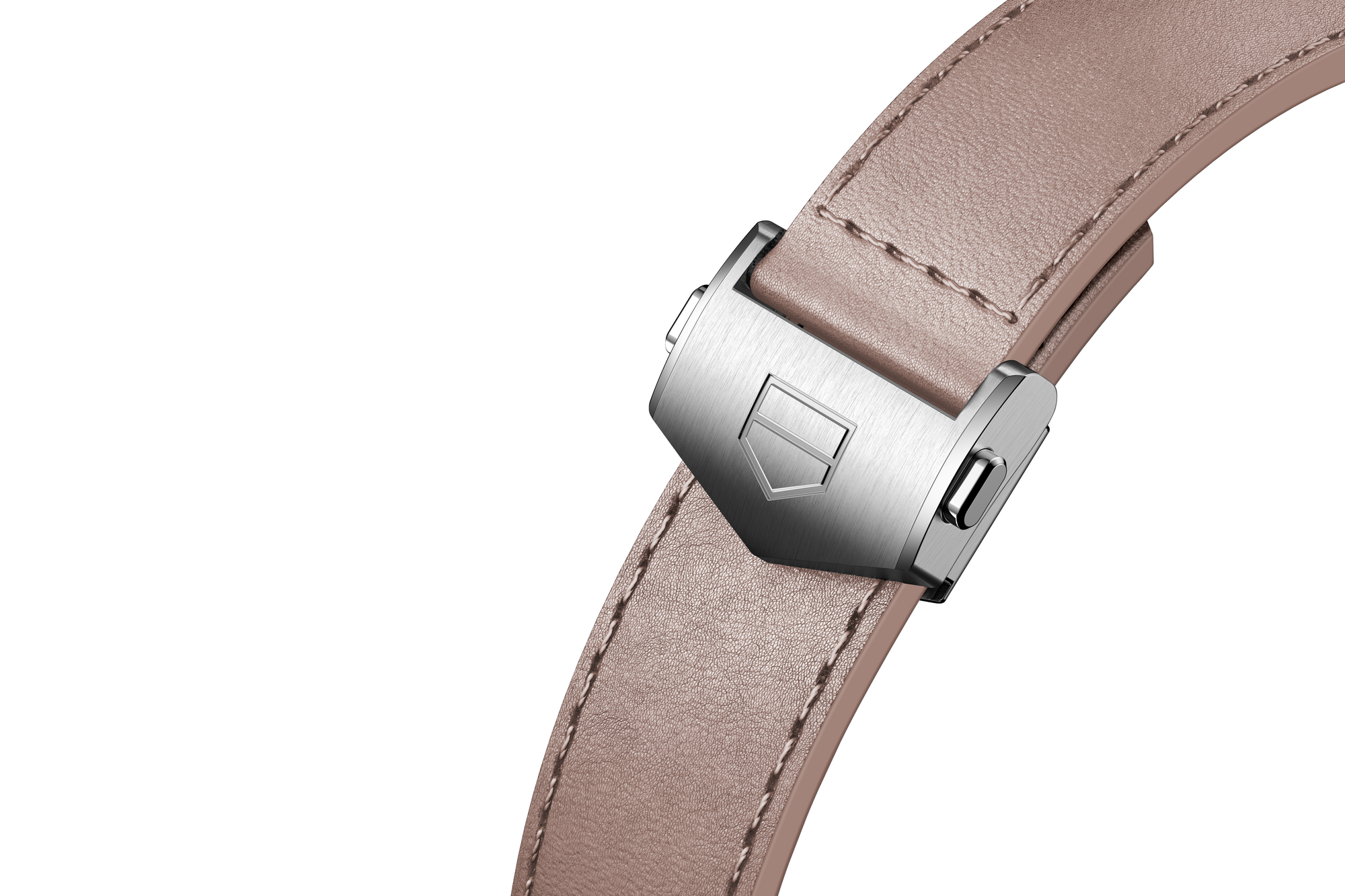Metallic Pink Leather Strap Calibre E4 42 mm
