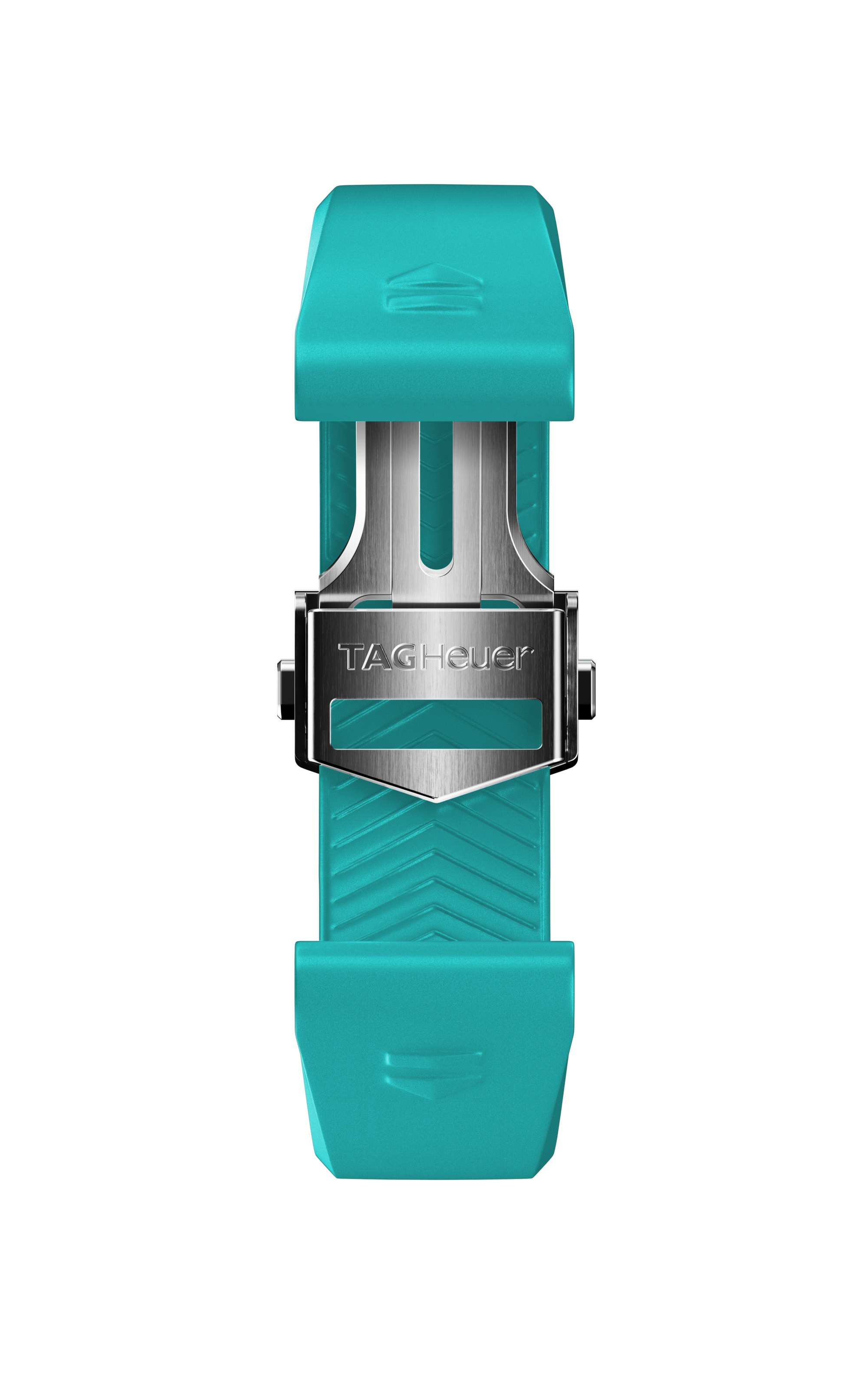 Light blue Rubber Strap Calibre E4 42 mm