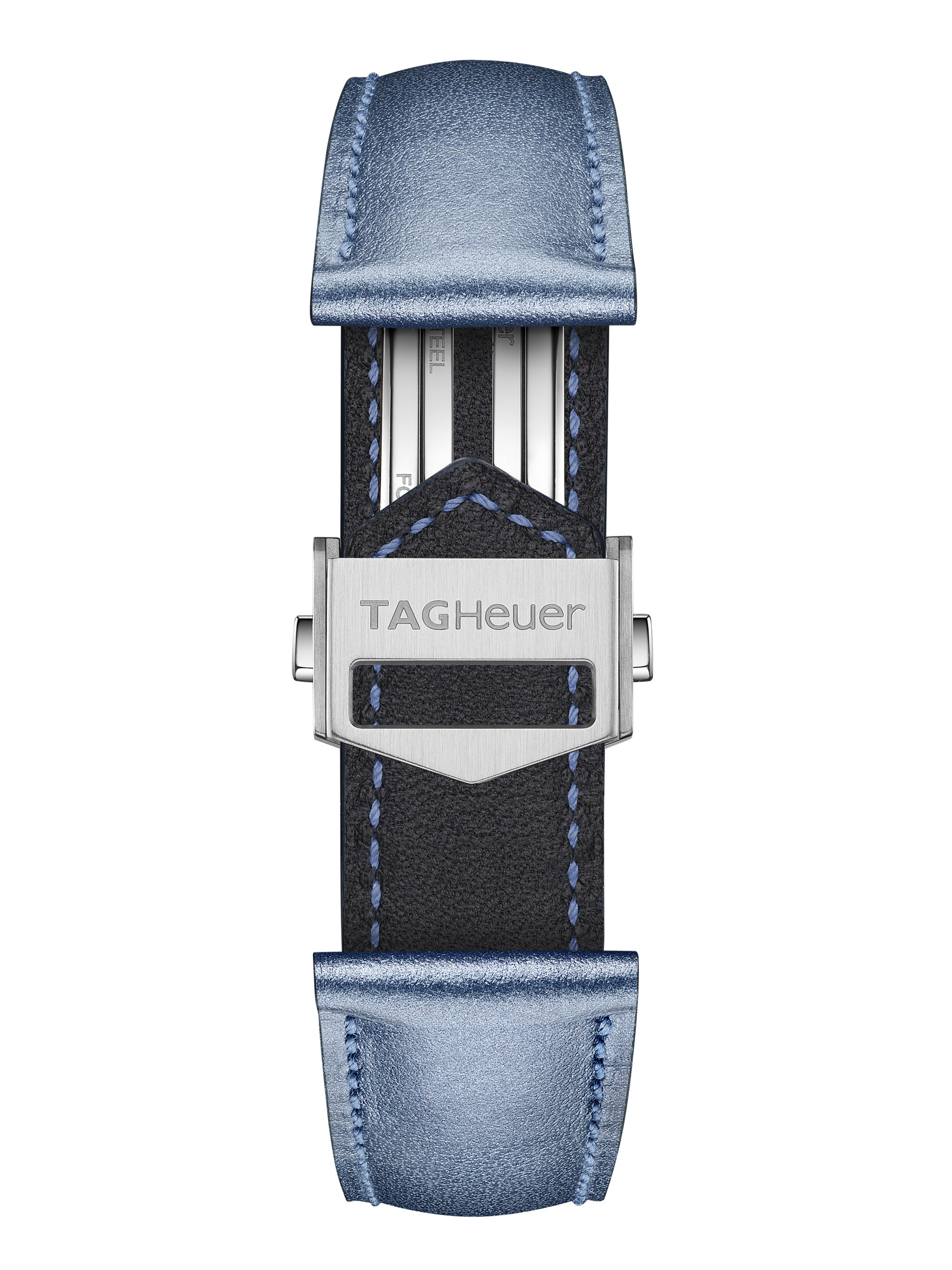 TAG HEUER CARRERA 39MM METALLIC BLUE LEATHER STRAP 
