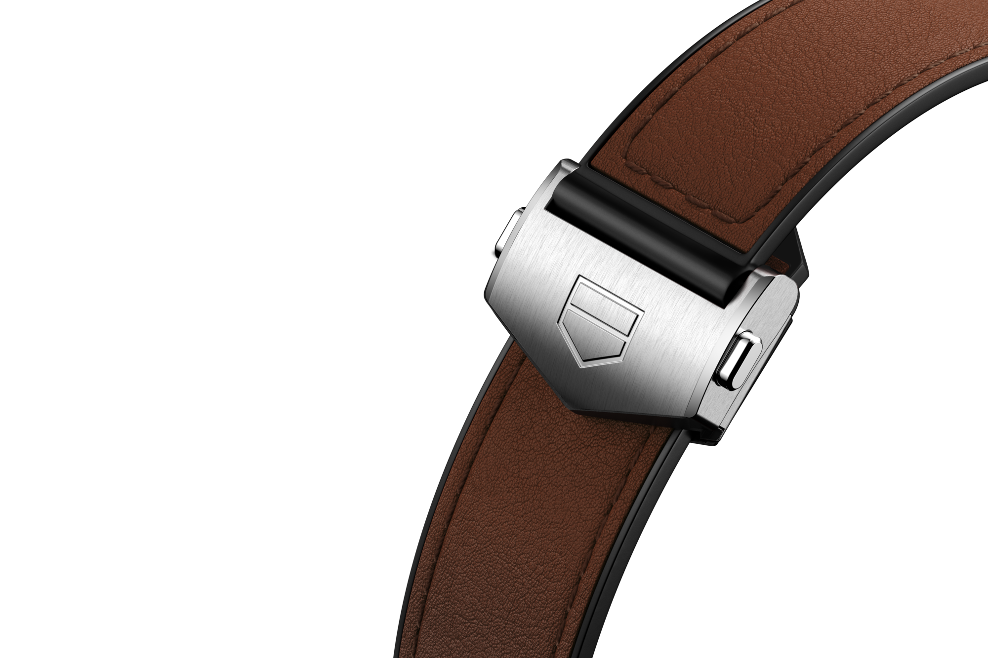 Brown Bi-material Leather Strap Calibre E4 45 mm