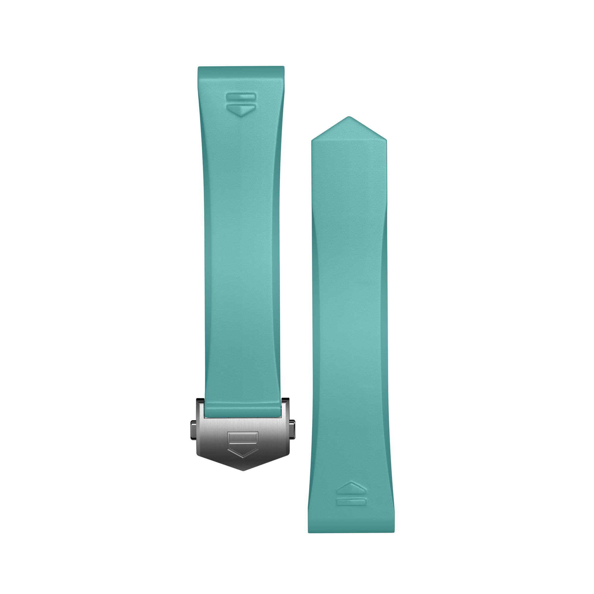 Light blue Rubber Strap Calibre E4 42 mm