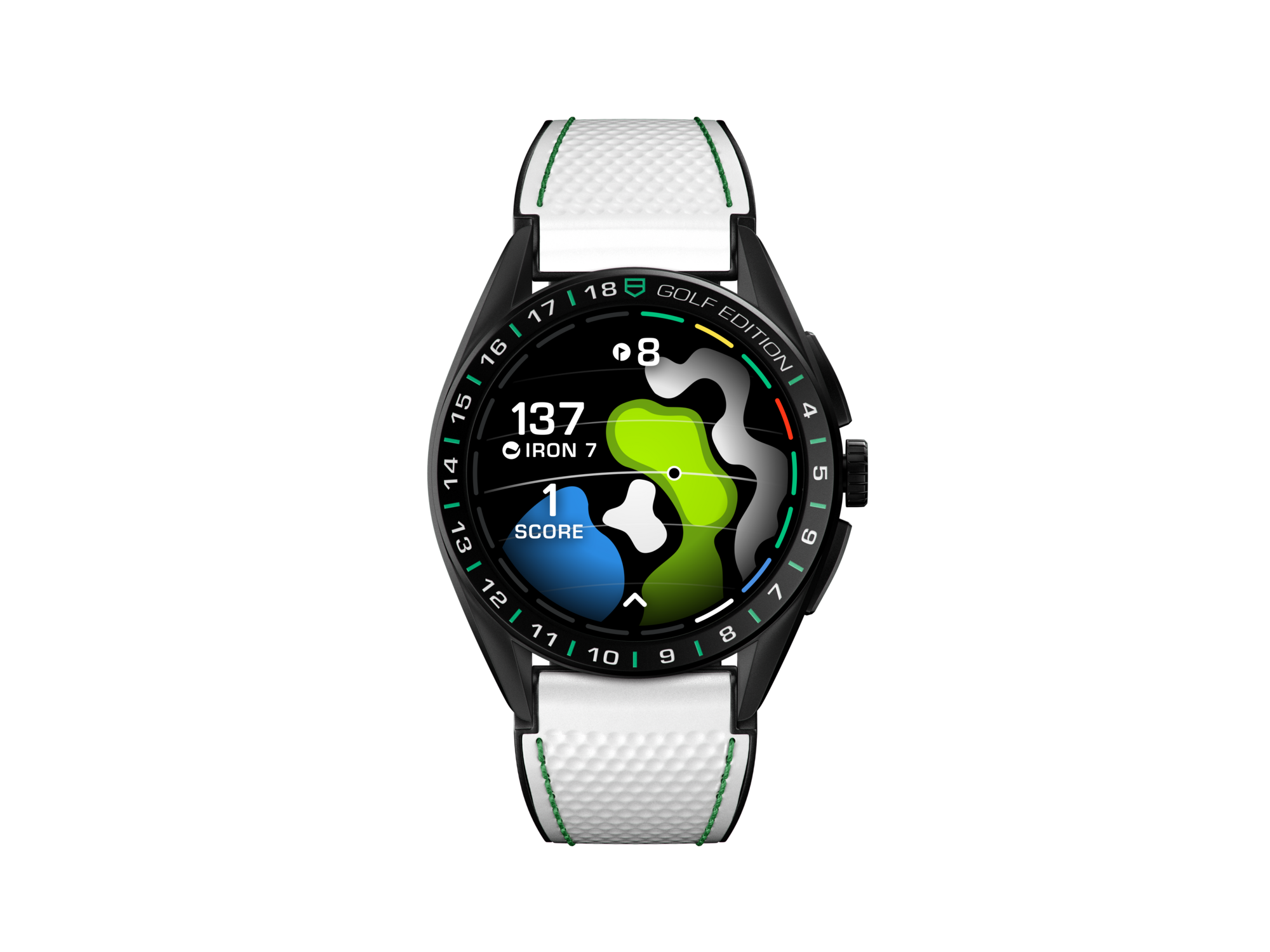 TAG Heuer Connected Green & White Rubber Titanium