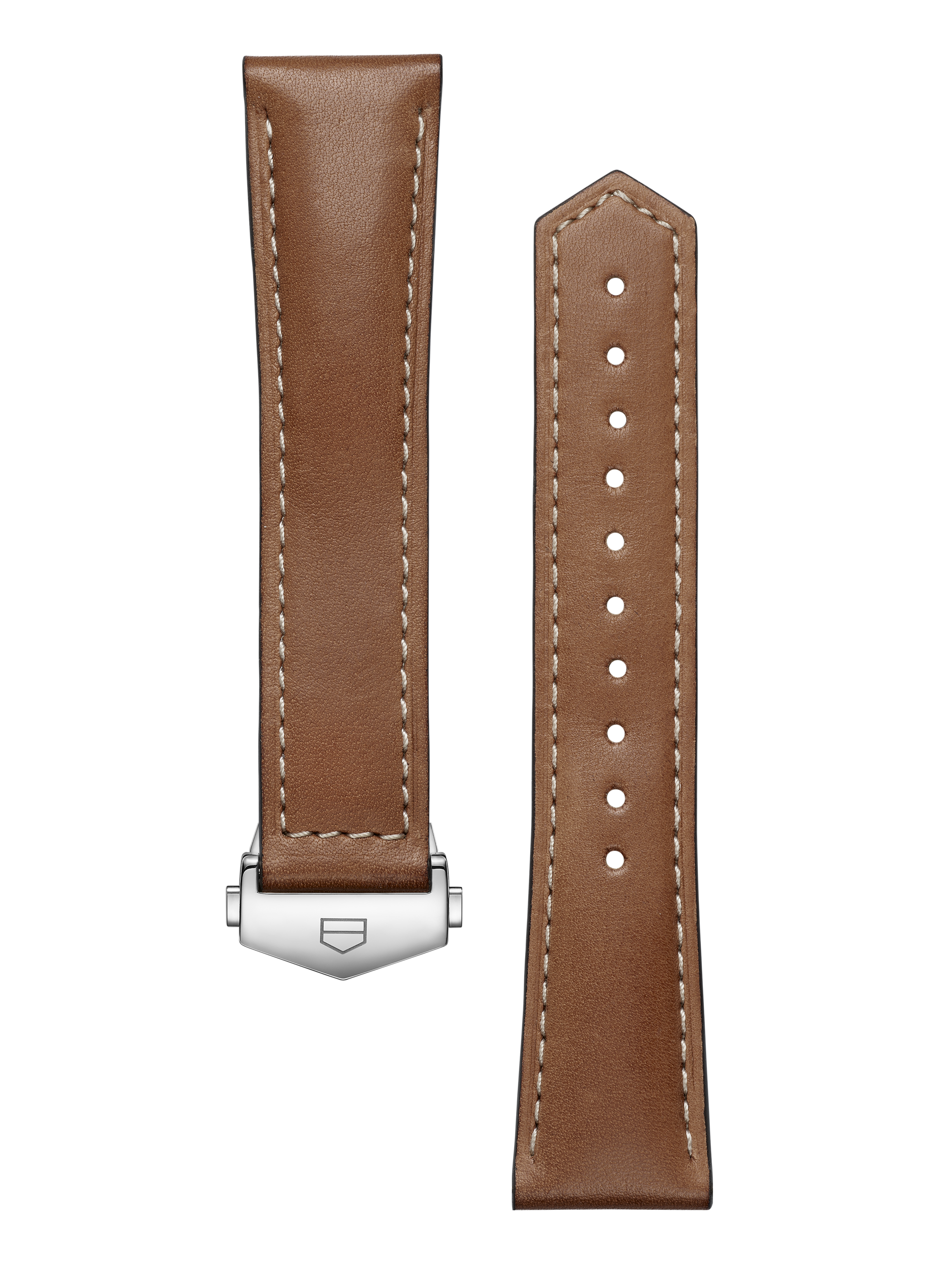 TAG HEUER CARRERA 36MM BROWN LEATHER STRAP 