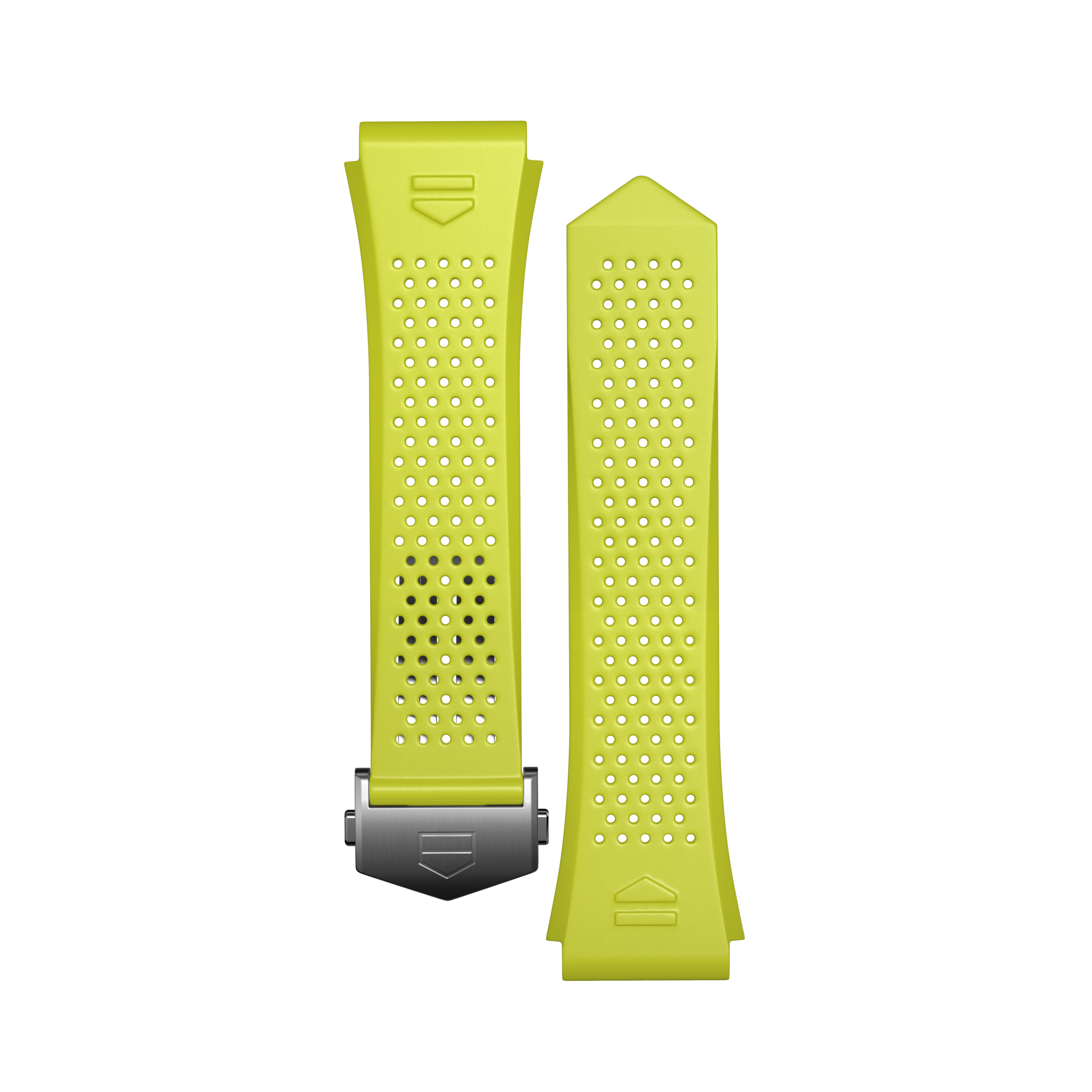 Lime yellow Rubber Strap Calibre E4 45 mm