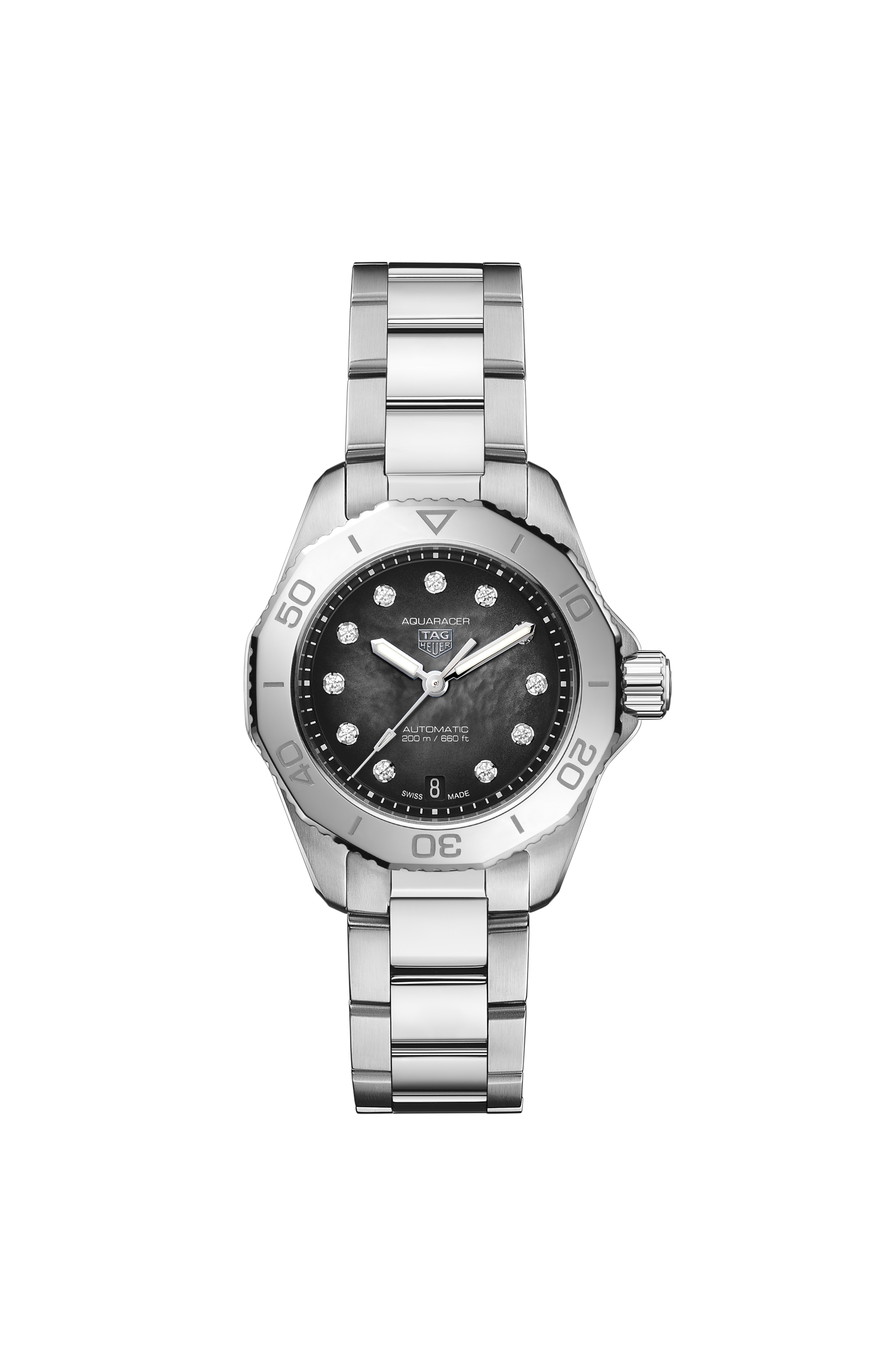 TAG Heuer Aquaracer   Silver Steel Steel Black