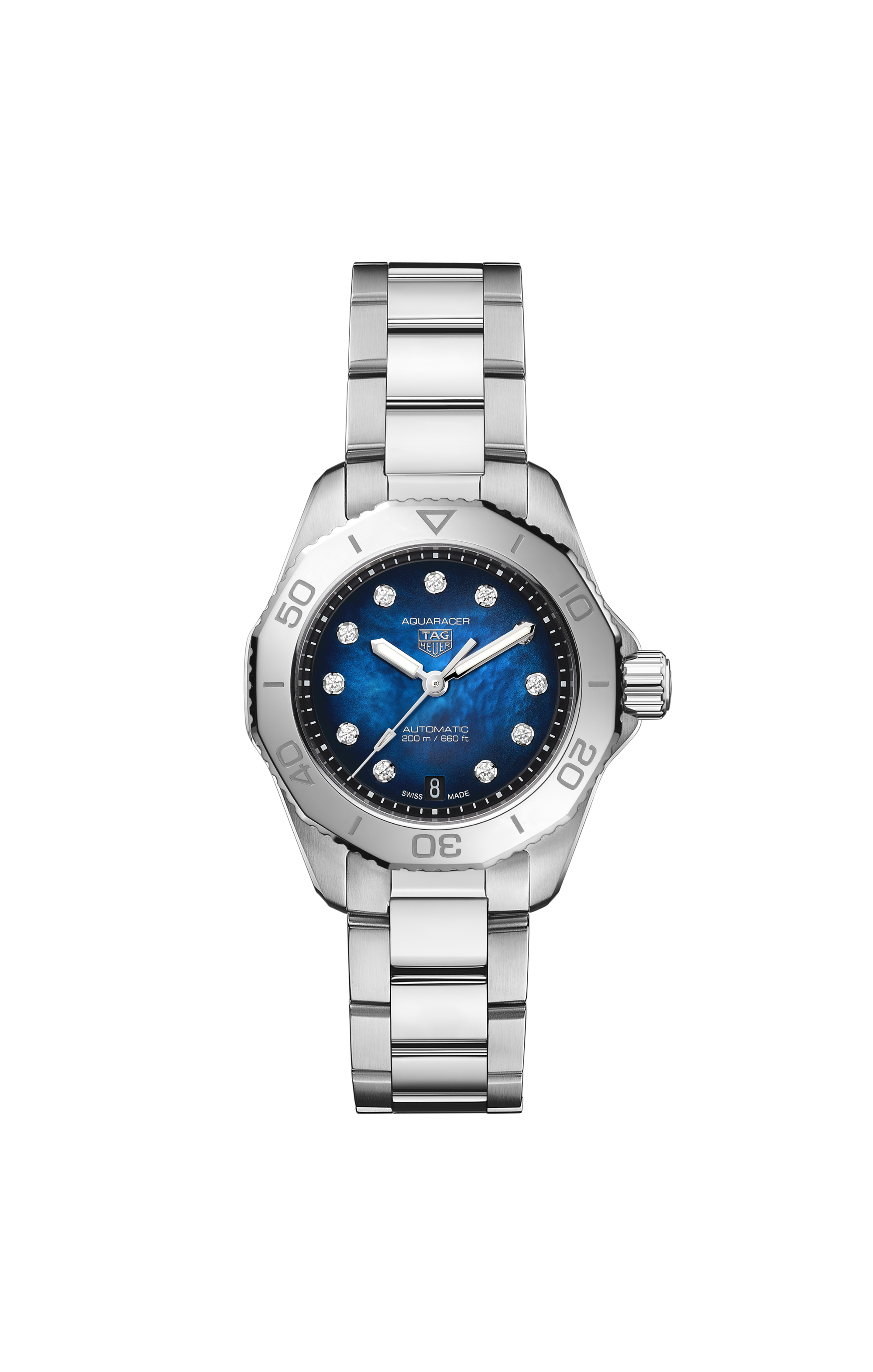 TAG Heuer Aquaracer   Silver Steel Steel Blue