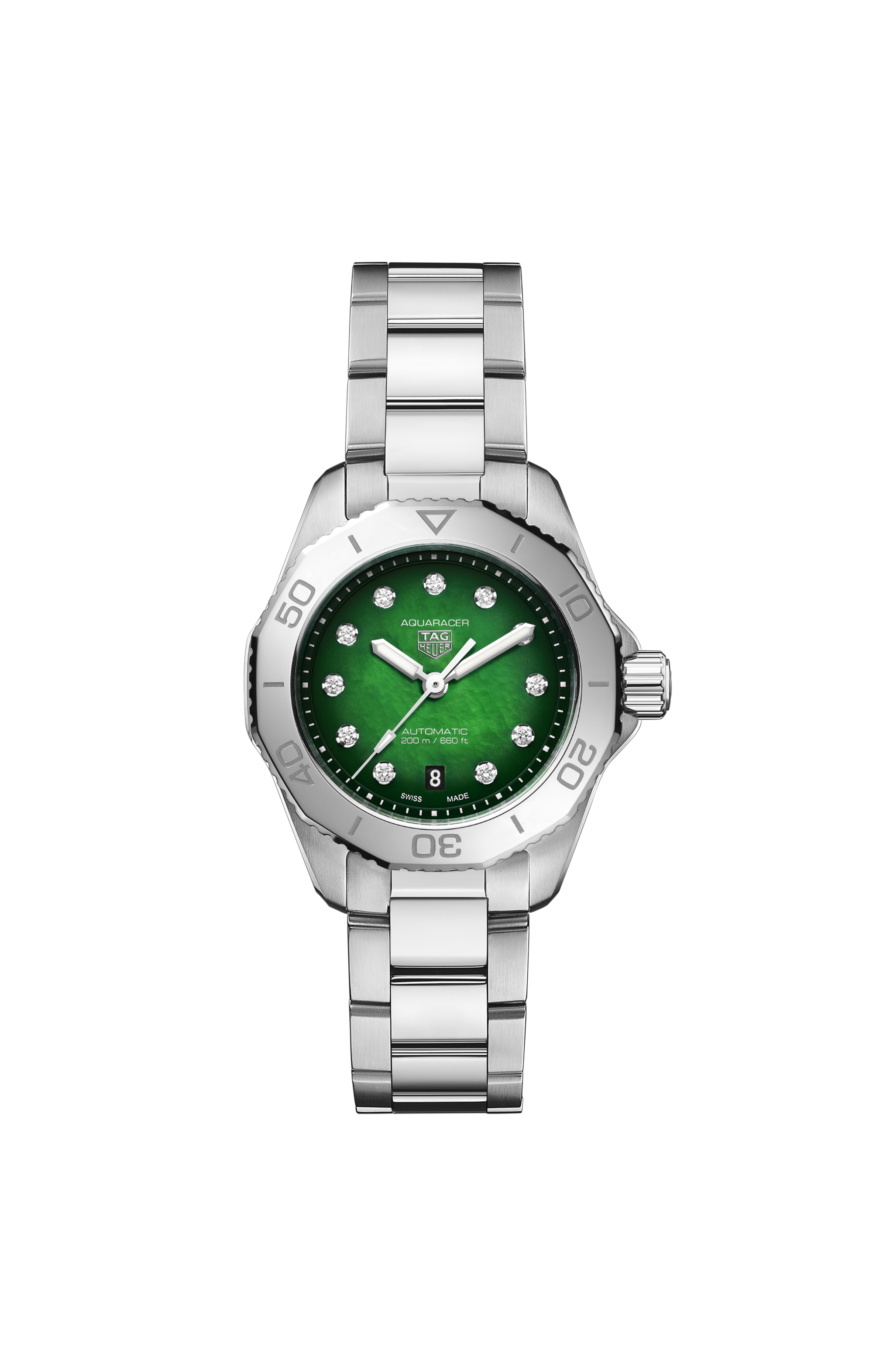 TAG Heuer Aquaracer  Silver Steel Steel Green