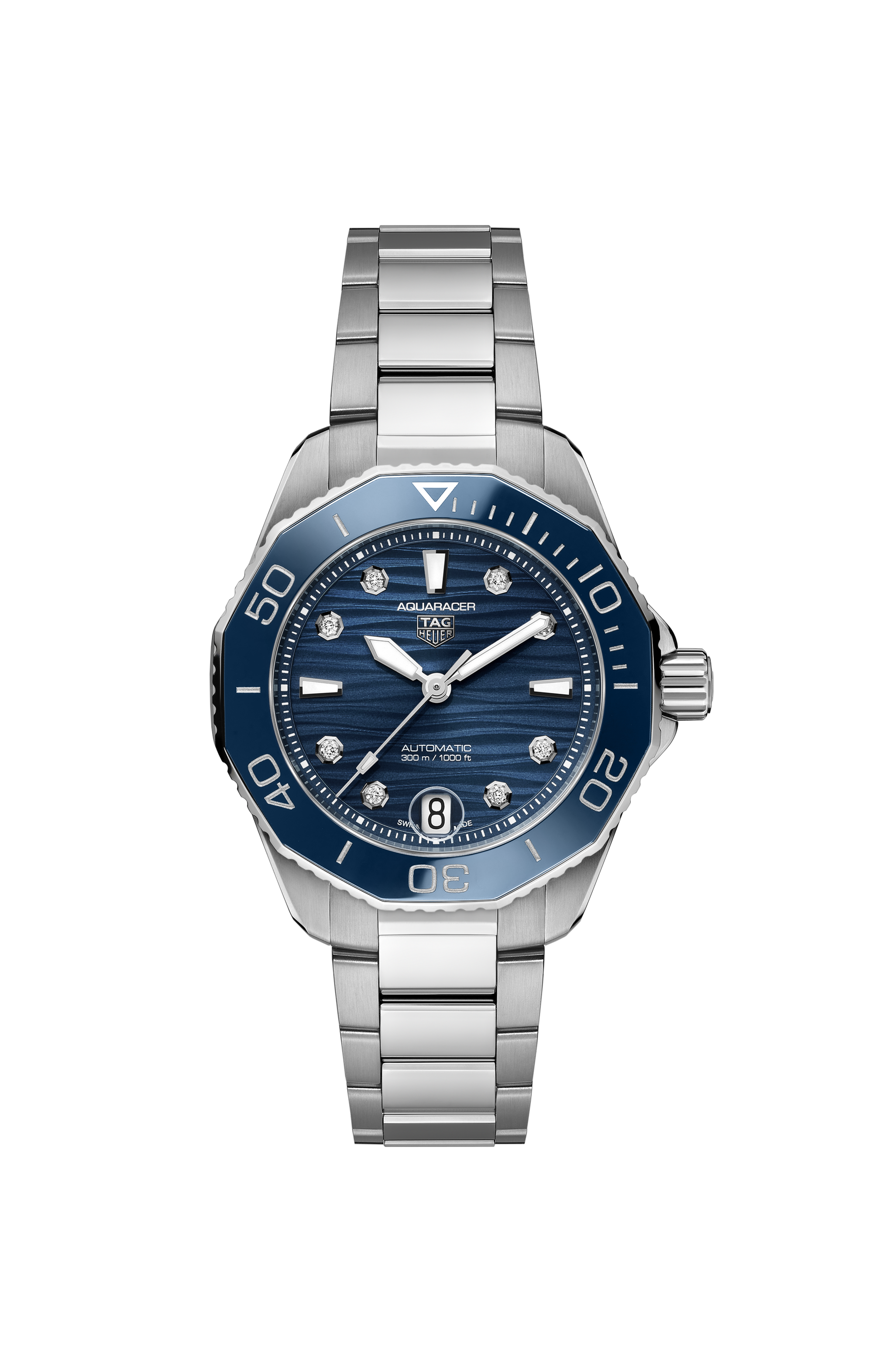 TAG Heuer Aquaracer     Silver Steel Steel Blue