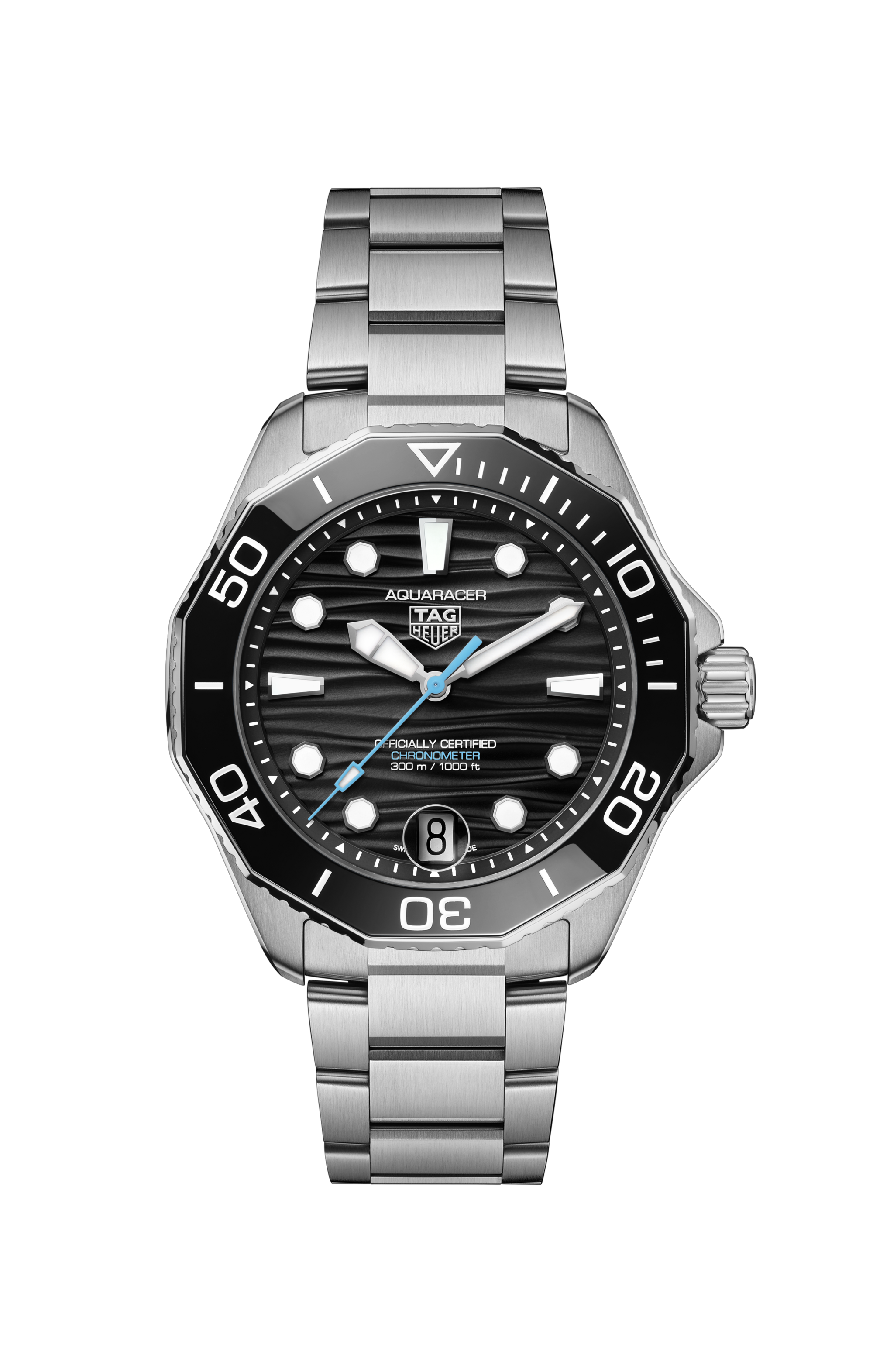 TAG Heuer Aquaracer Silver Steel Steel Black