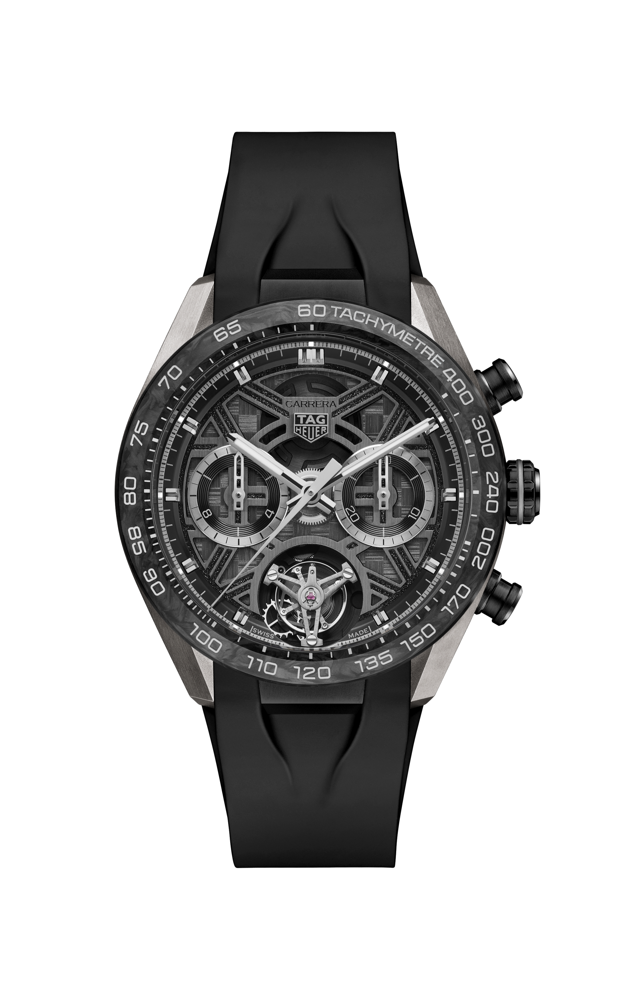 TAG Heuer Carrera Black Rubber DLC Titanium Black