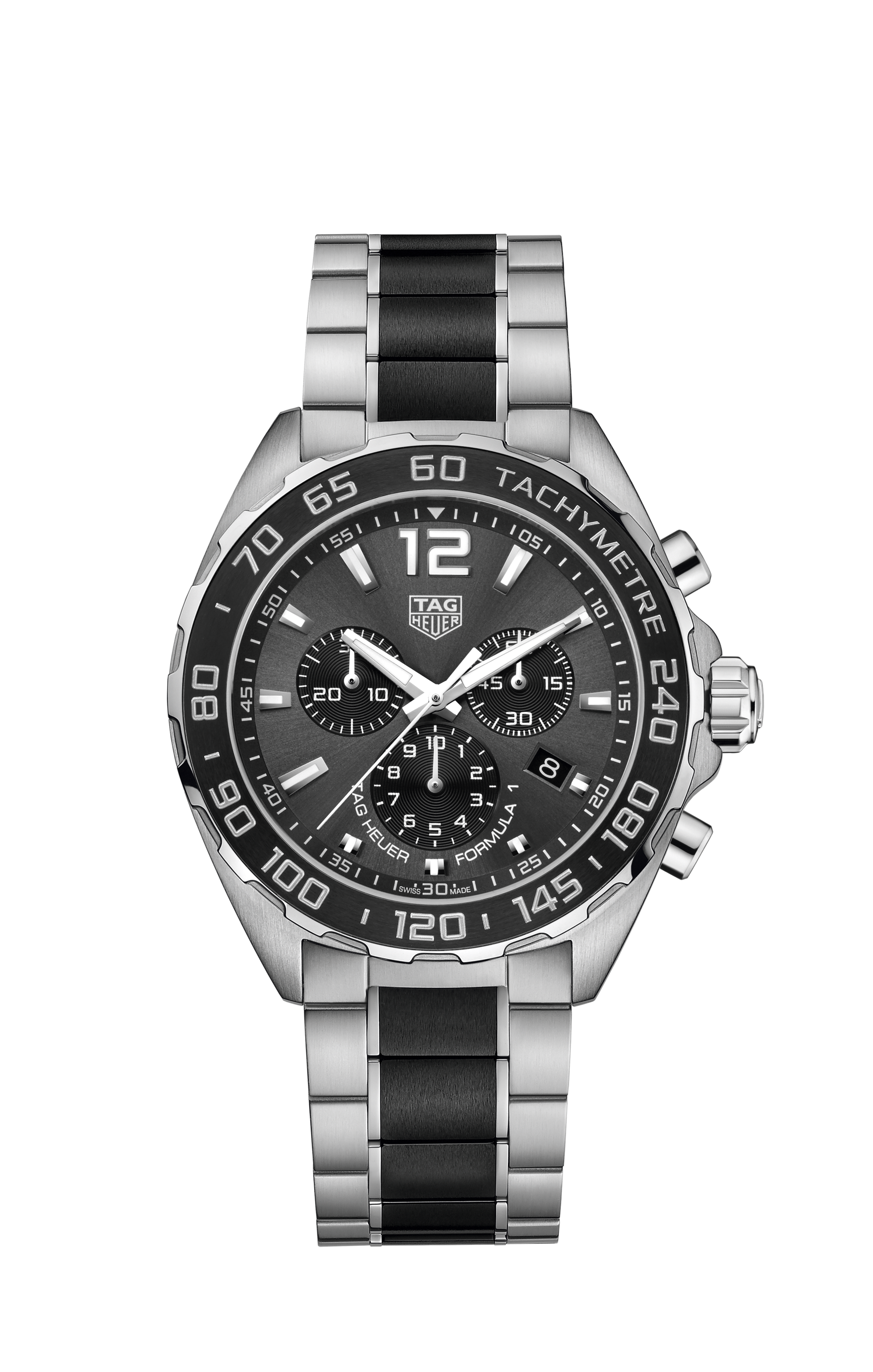 TAG Heuer Formula 1 Silver Steel and Ceramic Steel Grey