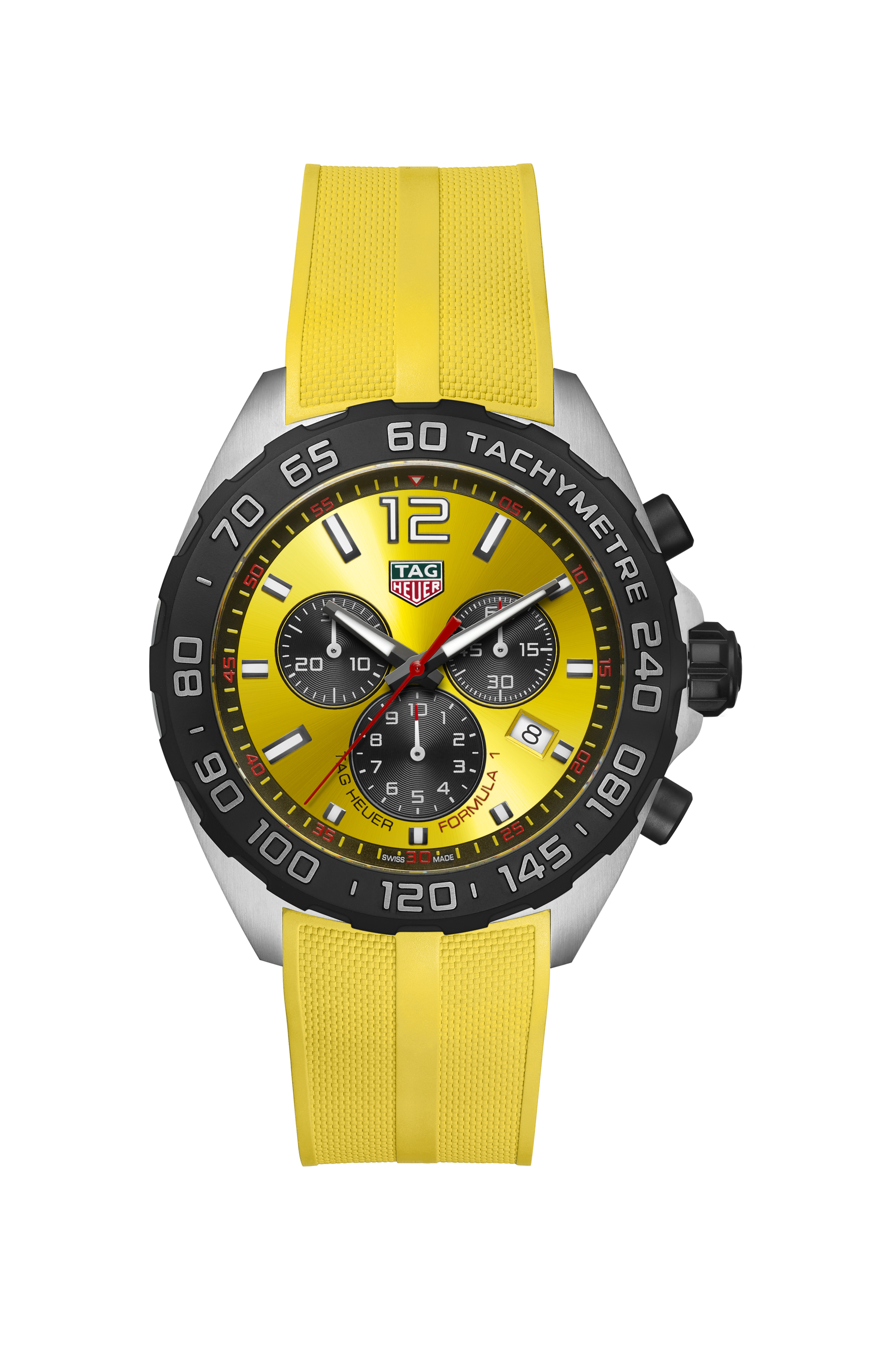 TAG Heuer Formula 1 Yellow Rubber Steel Yellow