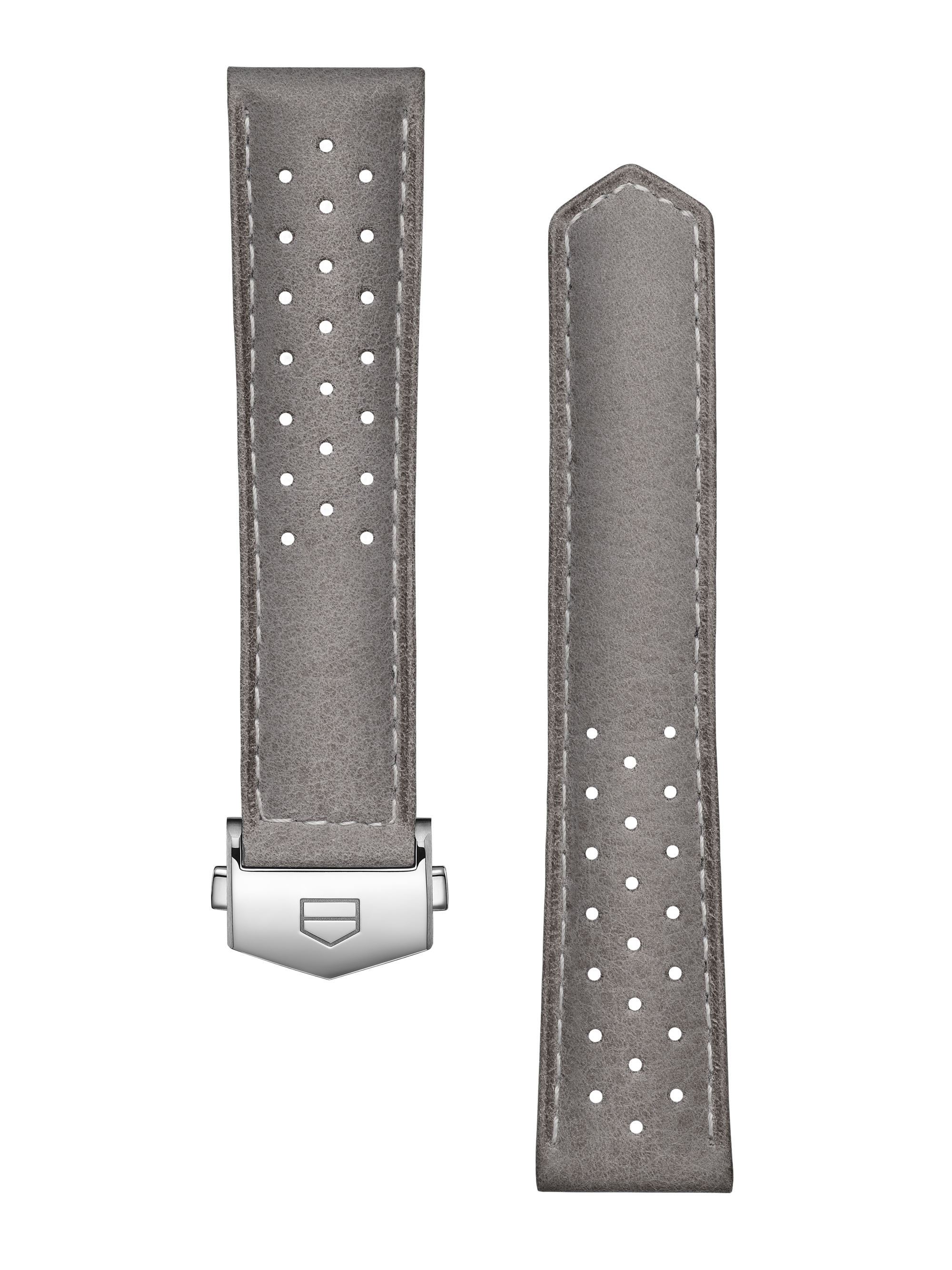 TAG HEUER CARRERA 39MM GREY PERFORATED LEATHER STRAP