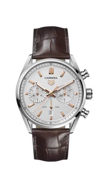 TAG Heuer Carrera Brown Alligator Steel HX0U40_00