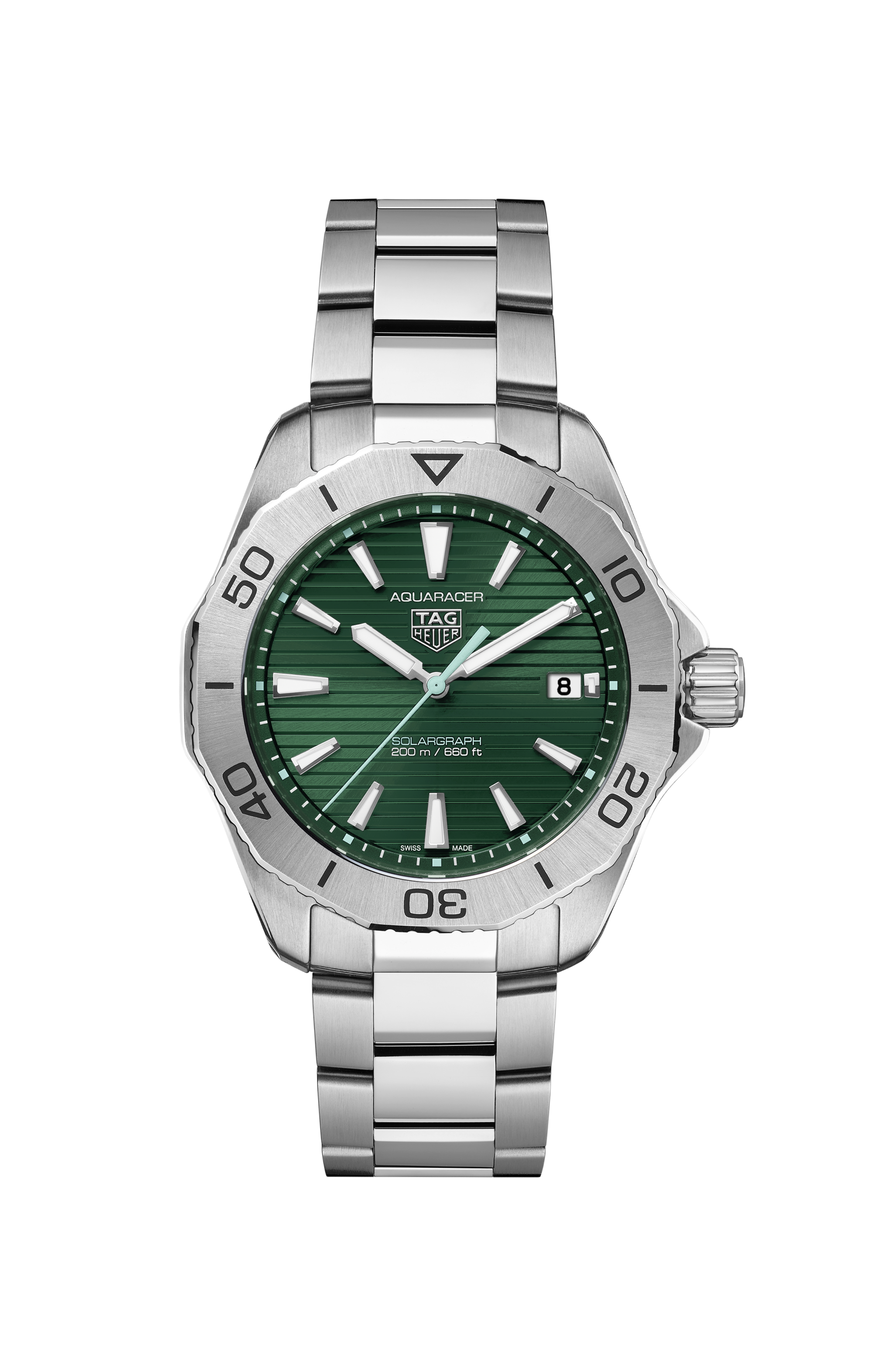 TAG Heuer Aquaracer Silver Steel Steel Green
