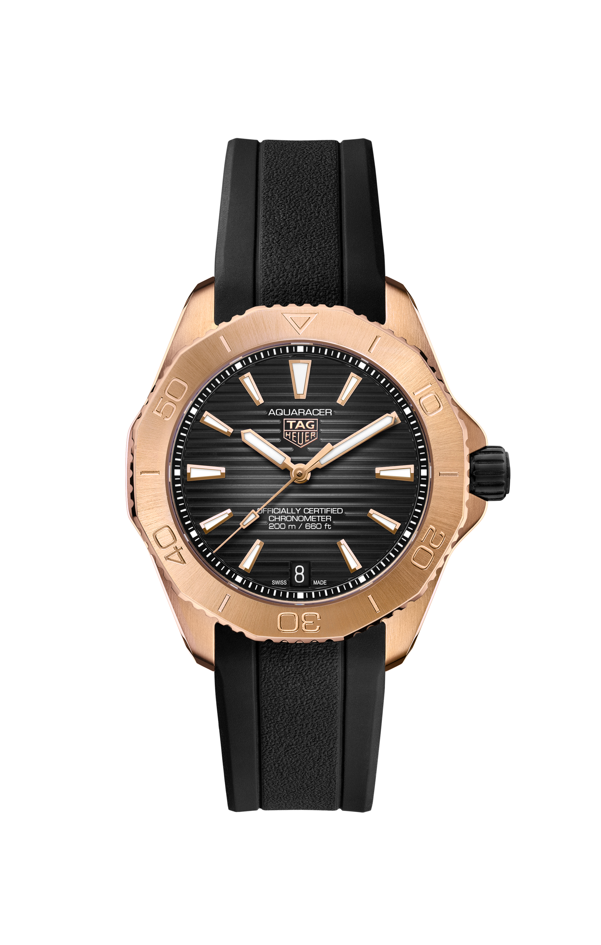 TAG Heuer Aquaracer  Black Rubber Gold 5N Black