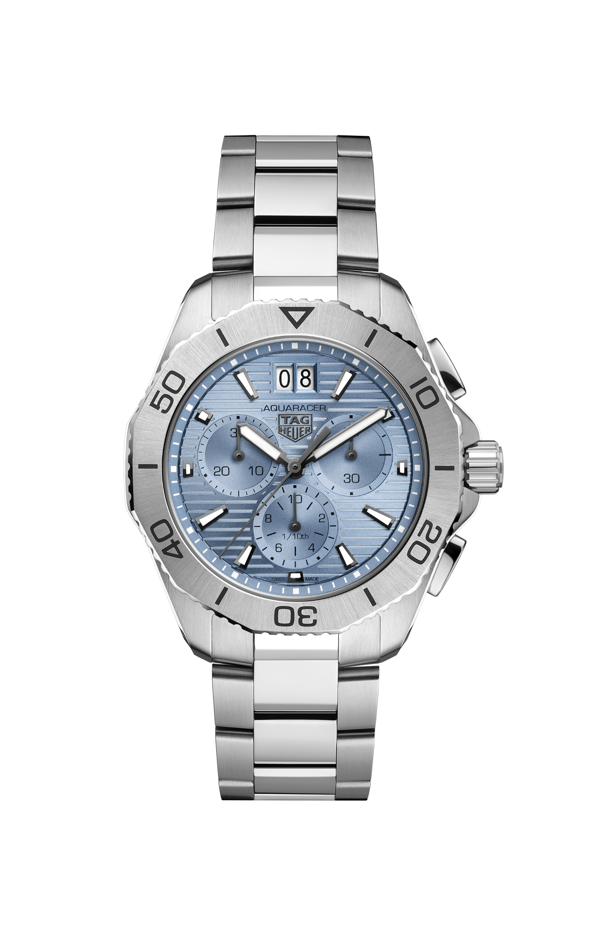 TAG Heuer Aquaracer Silver Steel Steel Light Blue
