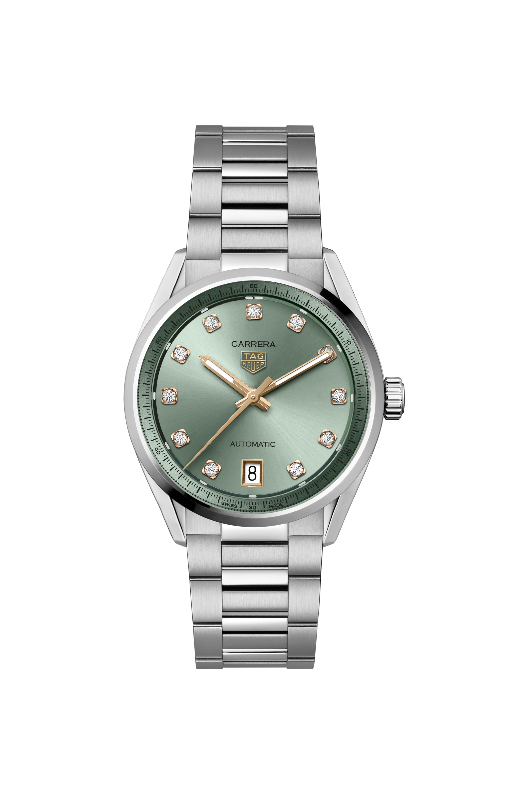 TAG Heuer Carrera Silver Steel Steel Green