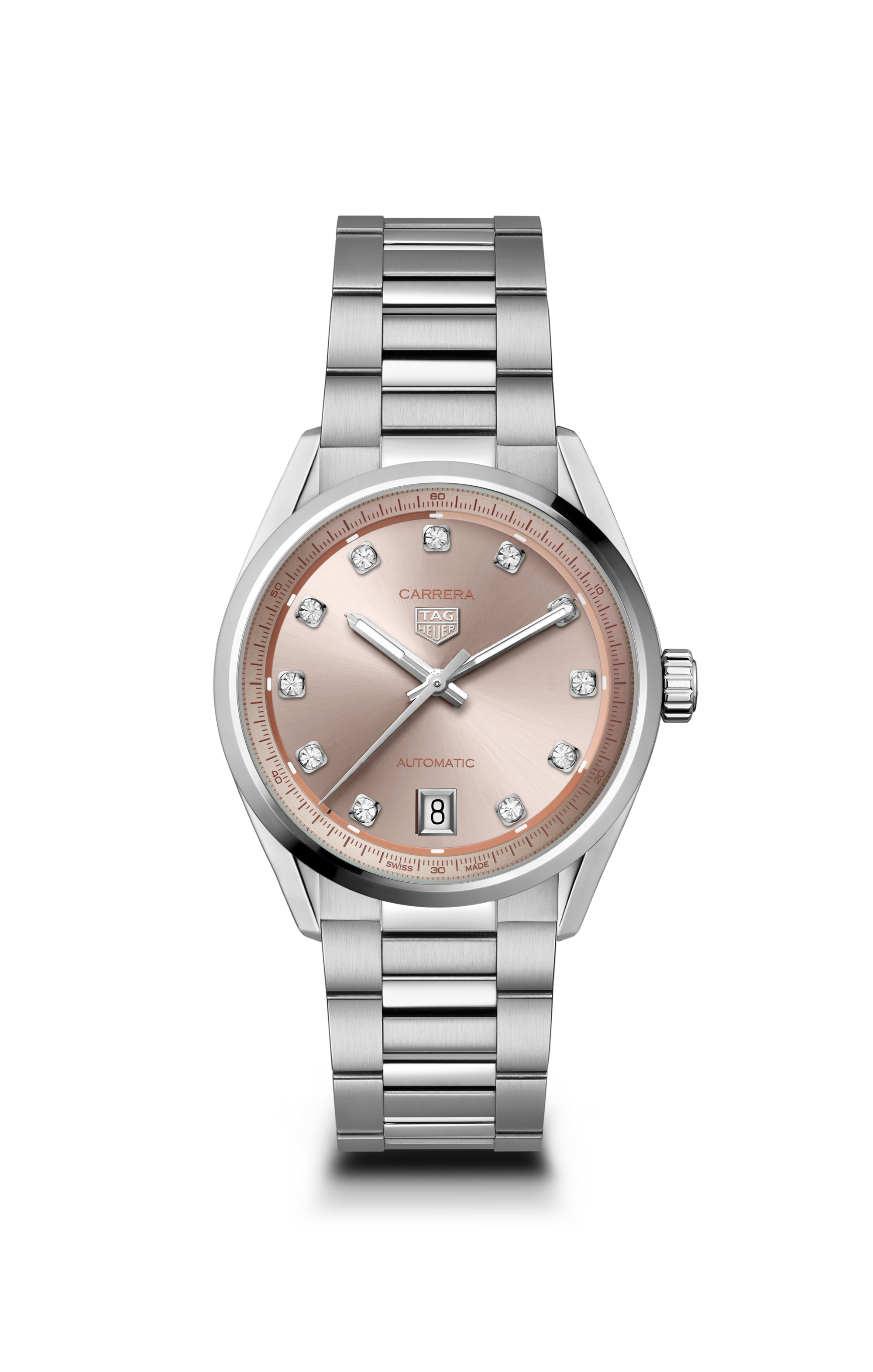 TAG Heuer Carrera Silver Steel Steel Pink