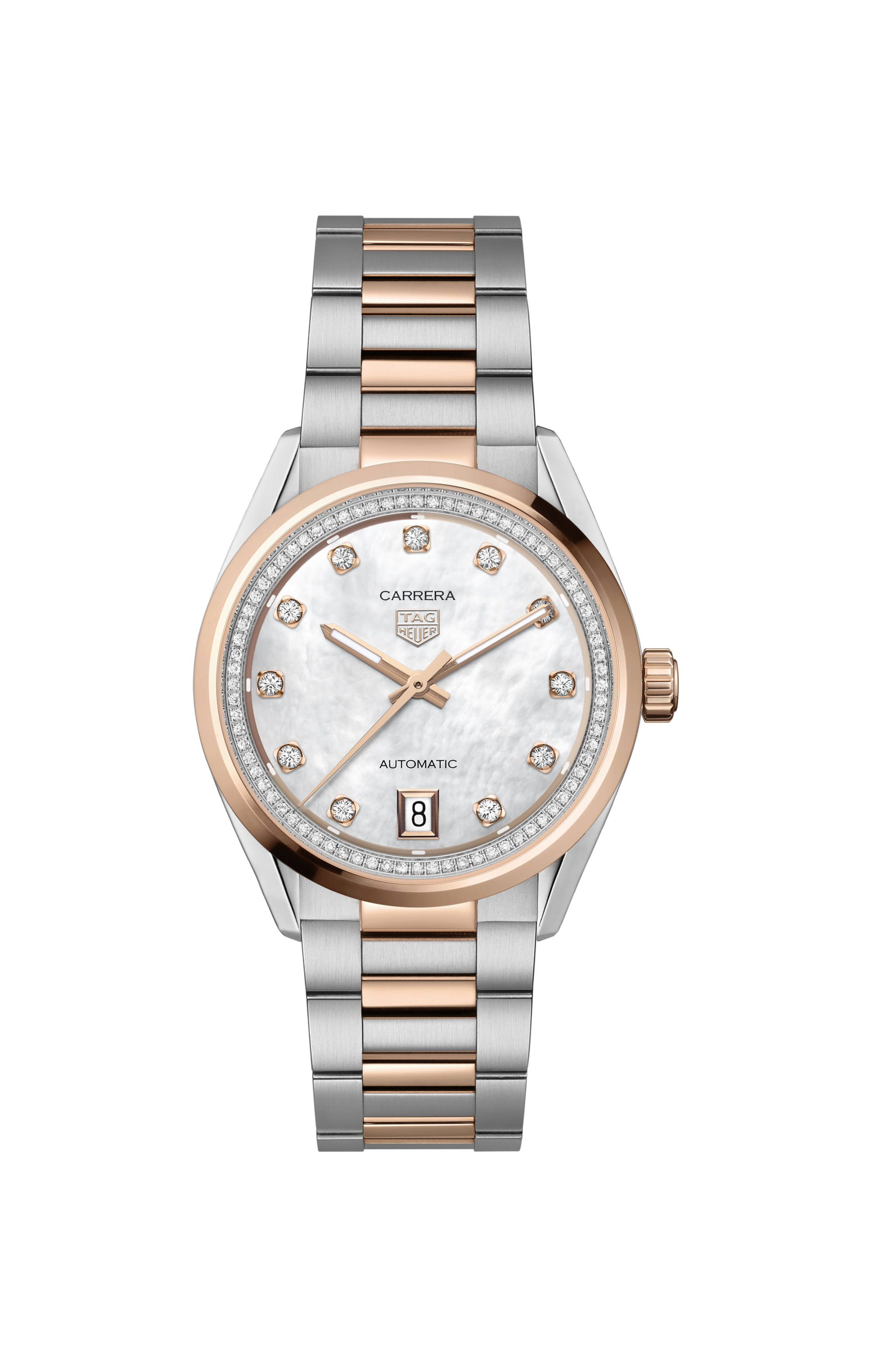 TAG Heuer Carrera Silver Steel and Gold Steel White