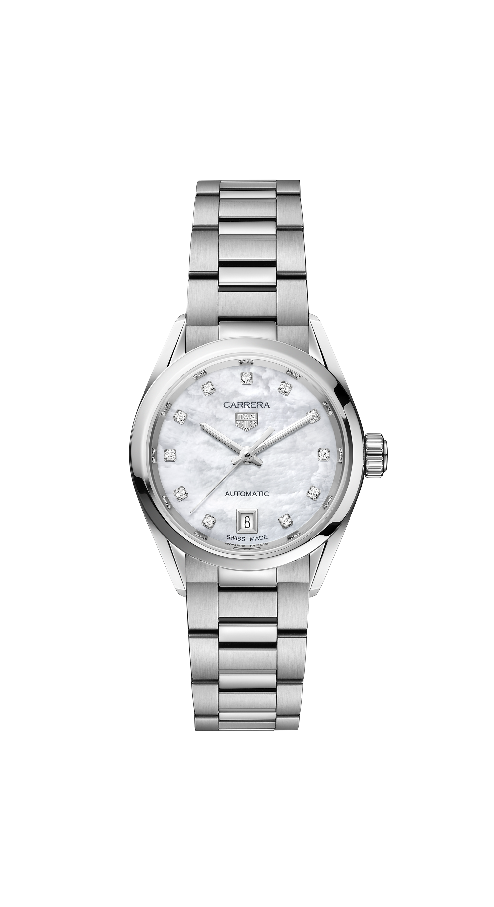 TAG Heuer Carrera Silver Steel Steel White