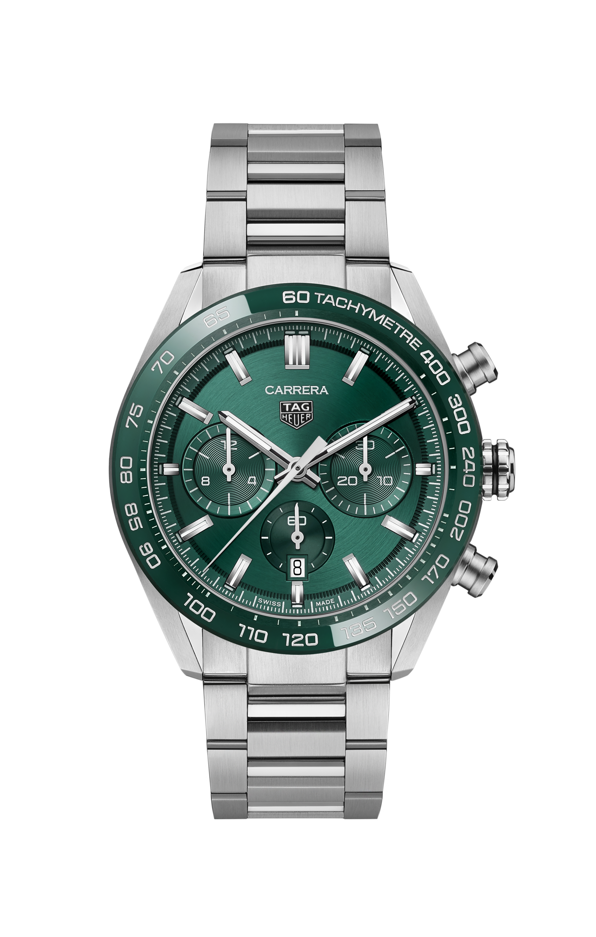 TAG Heuer Carrera Silver Steel Steel Green