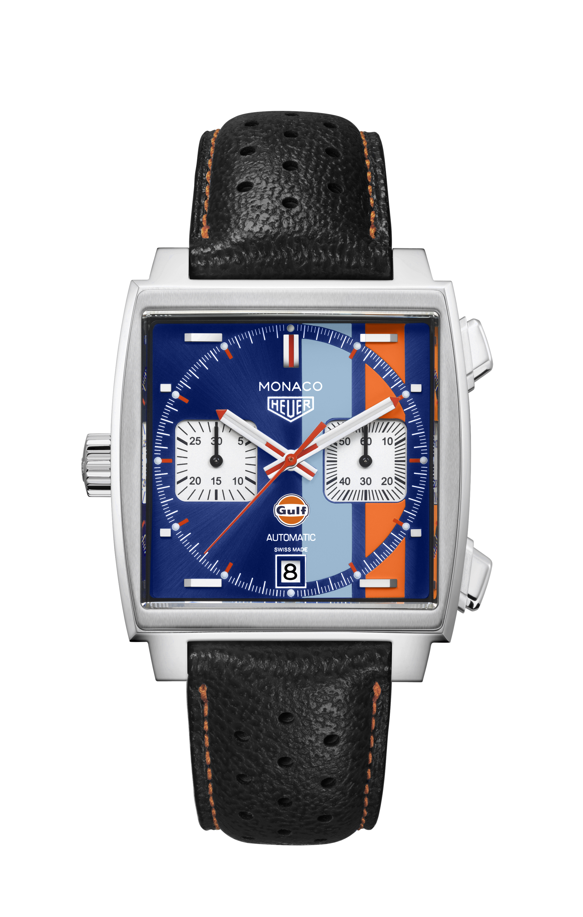 TAG Heuer Monaco Gulf 50th Anniversar Black FC6440 Steel Blue