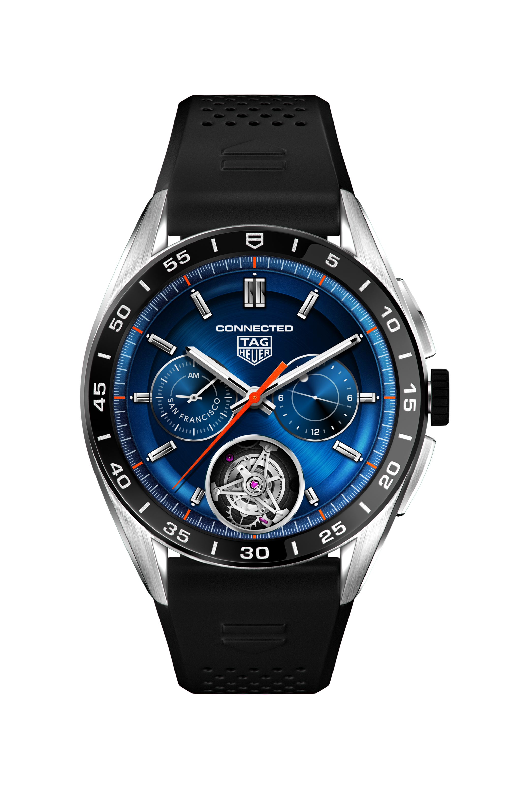 TAG Heuer Connected Black Rubber Steel