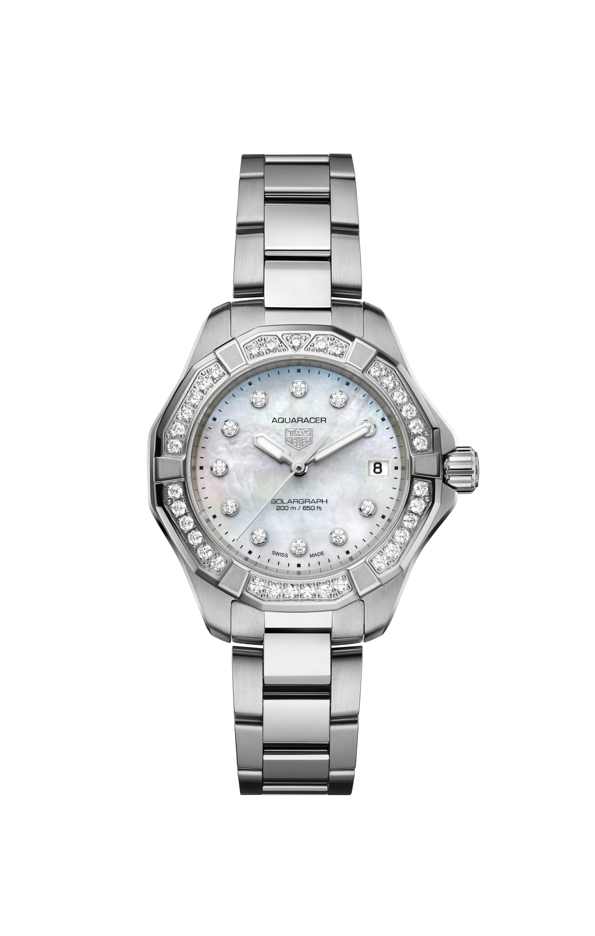 TAG Heuer Aquaracer Silver Steel Steel White