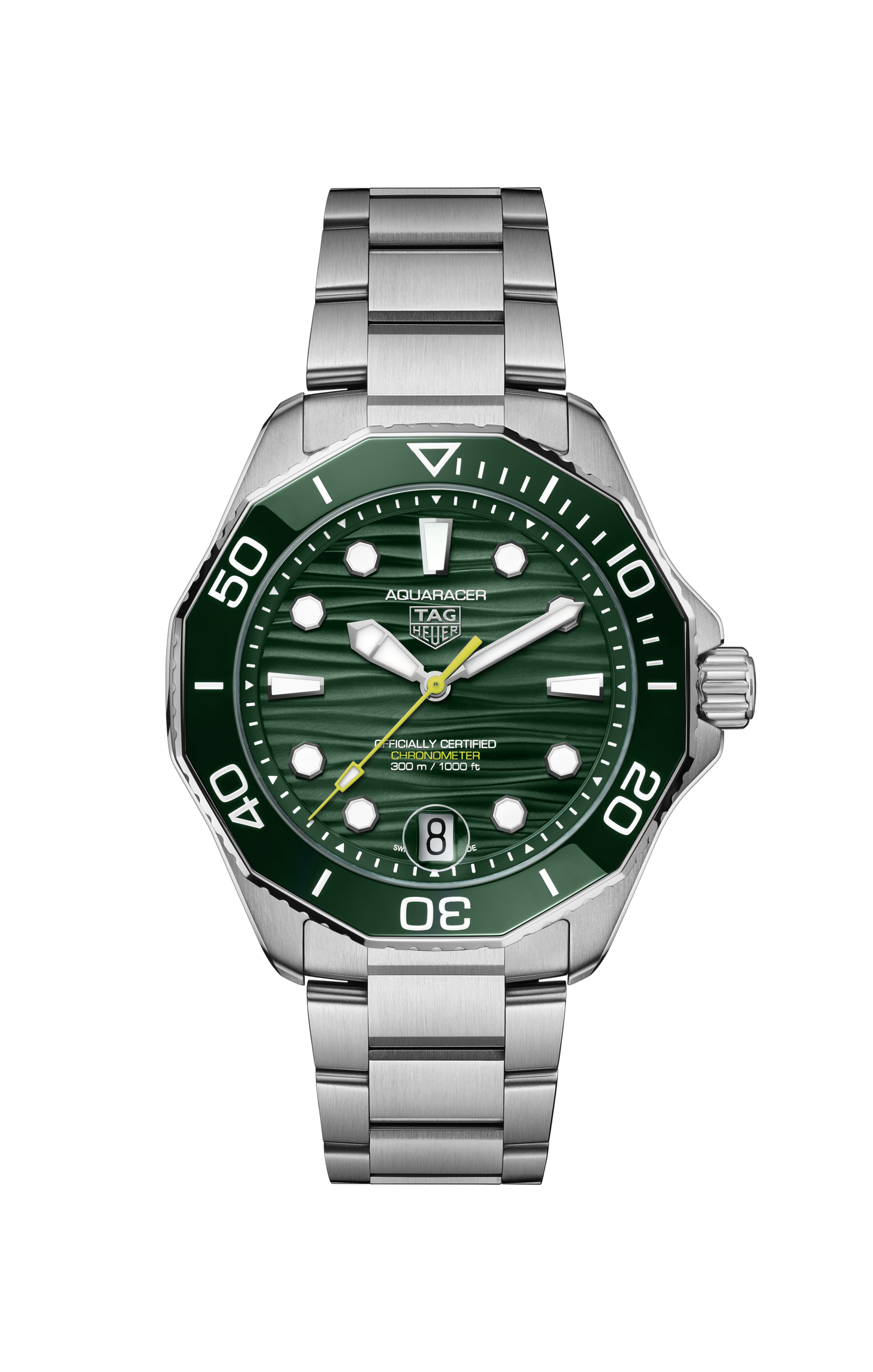 TAG Heuer Aquaracer Silver Steel Steel Green