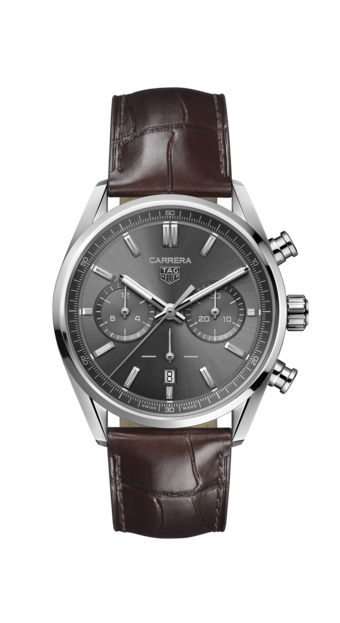 TAG Heuer Carrera Brown Alligator Steel Grey