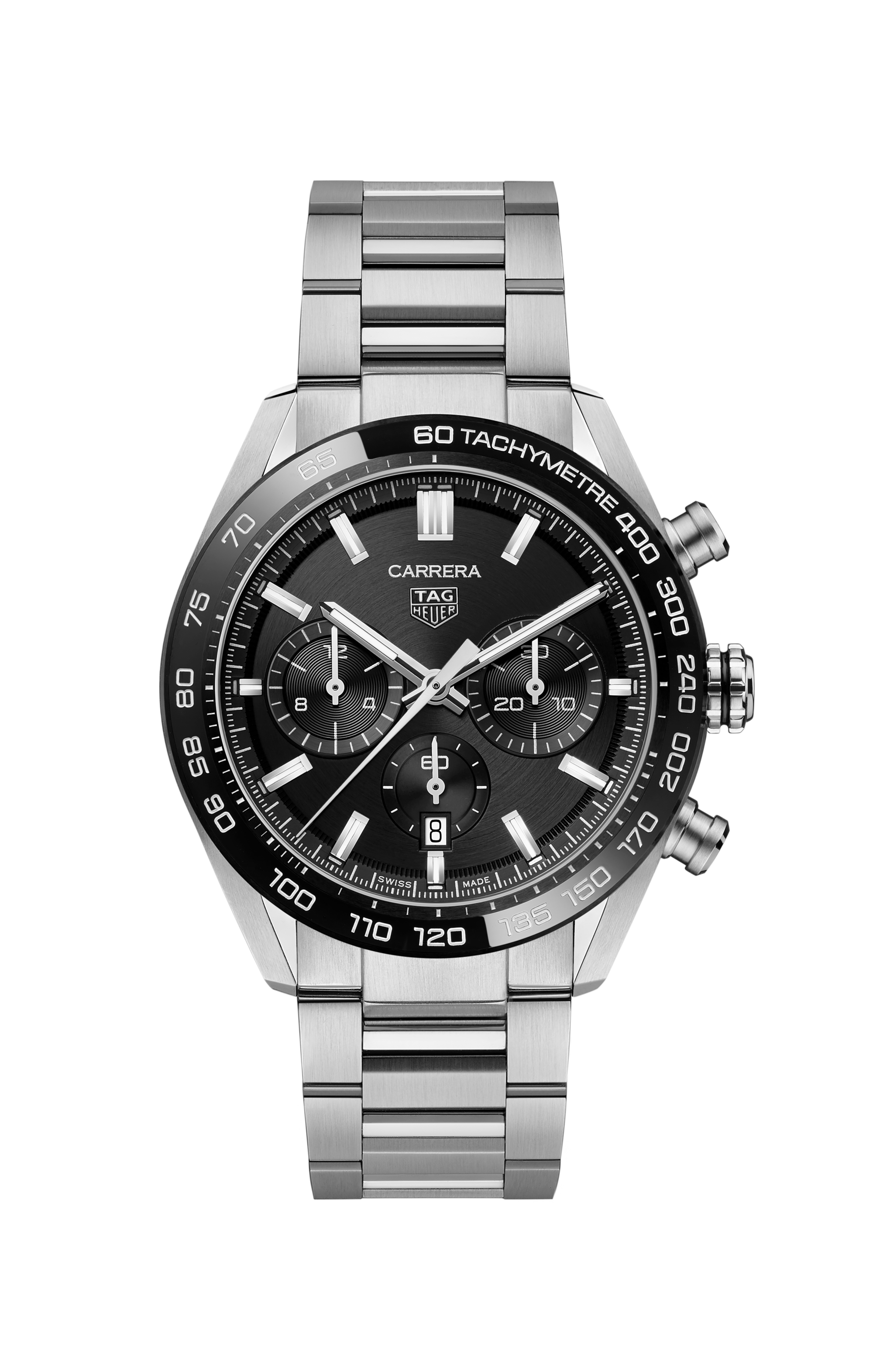 TAG HEUER CARRERA Silver Steel Steel Black