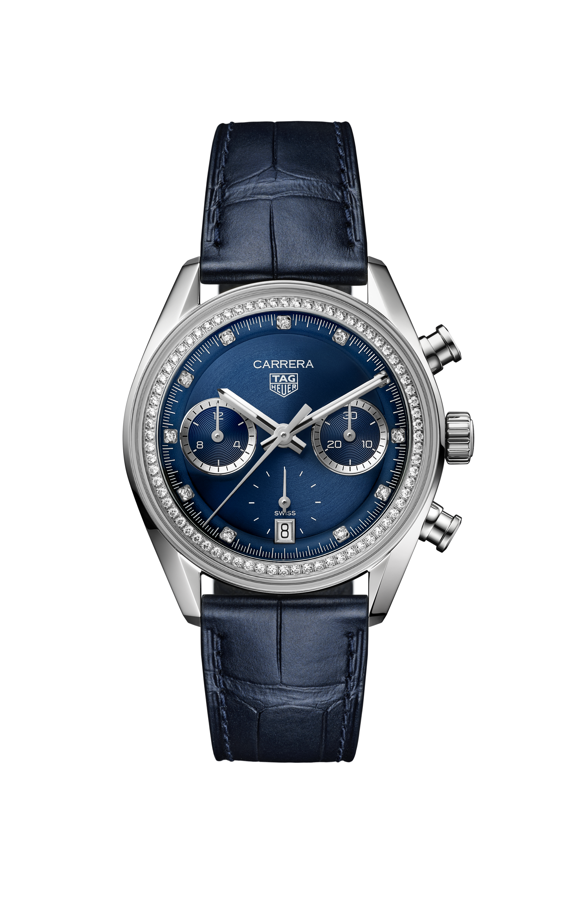 TAG Heuer Carrera Blue Alligator Steel Blue