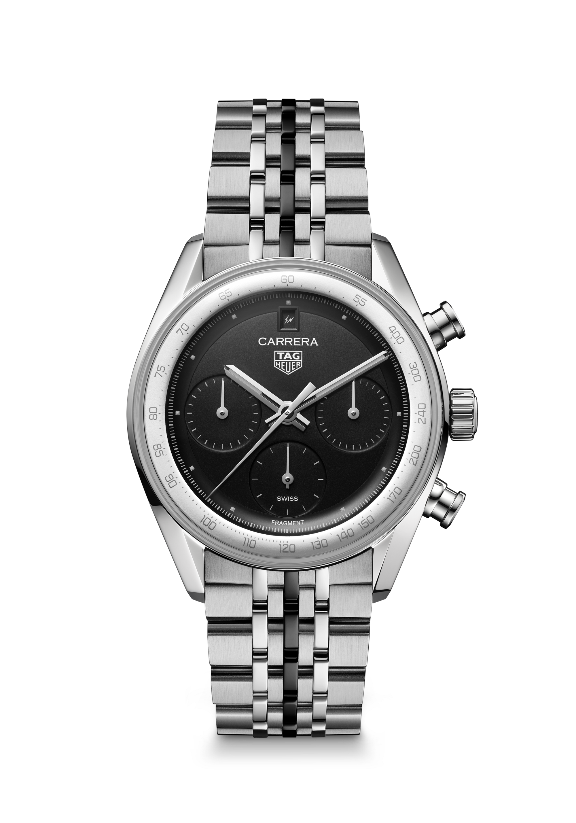 TAG Heuer Carrera Silver & Black Steel Steel Black