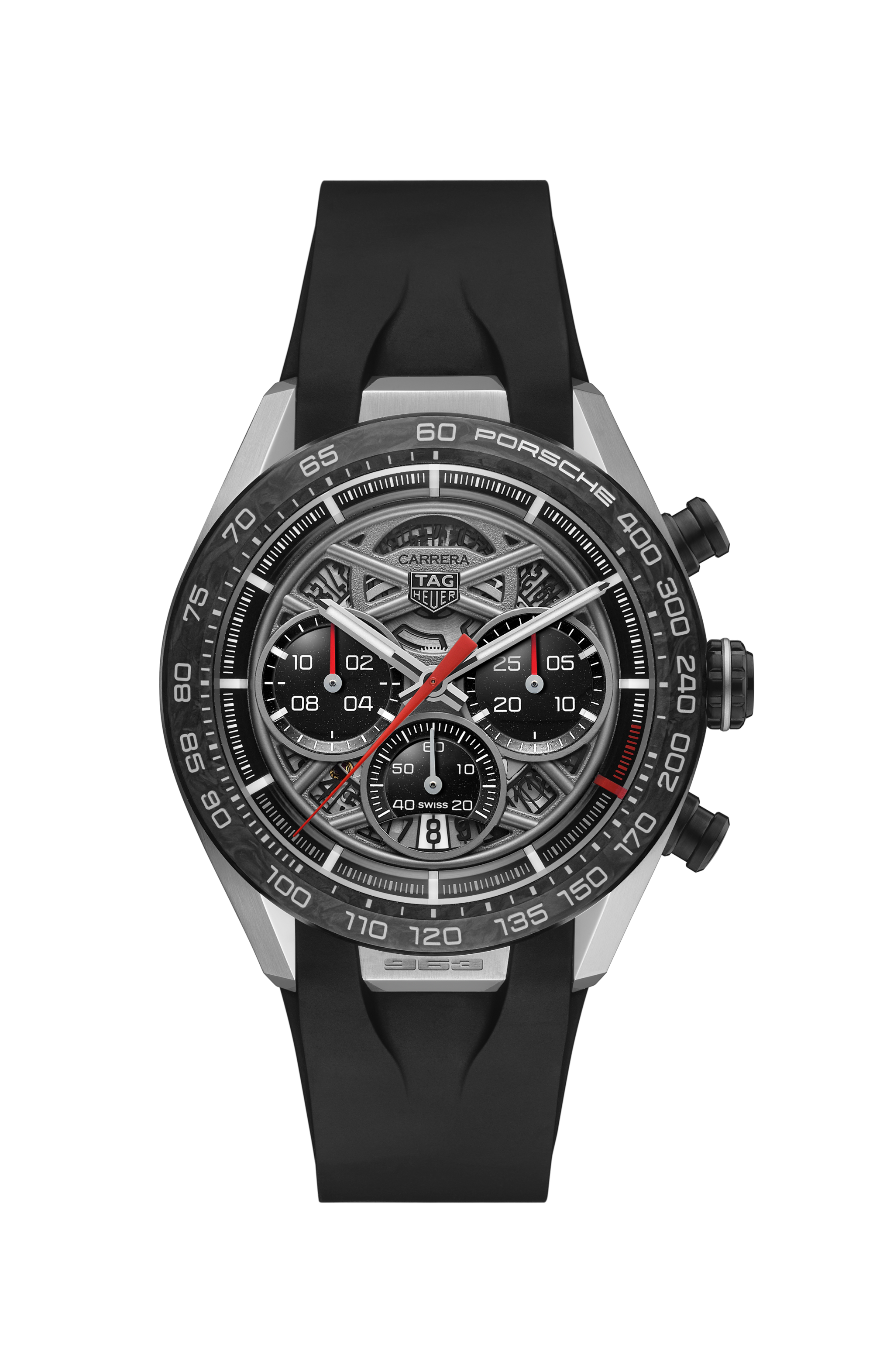 TAG Heuer Carrera Black Rubber Steel Grey