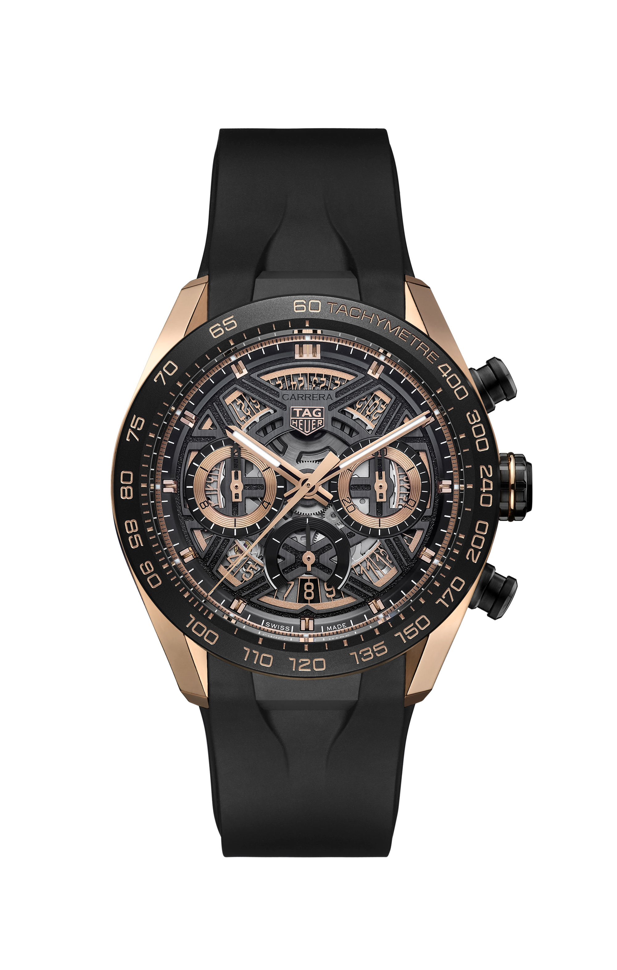TAG Heuer Carrera Black Rubber Gold & Titanium Gold & Black