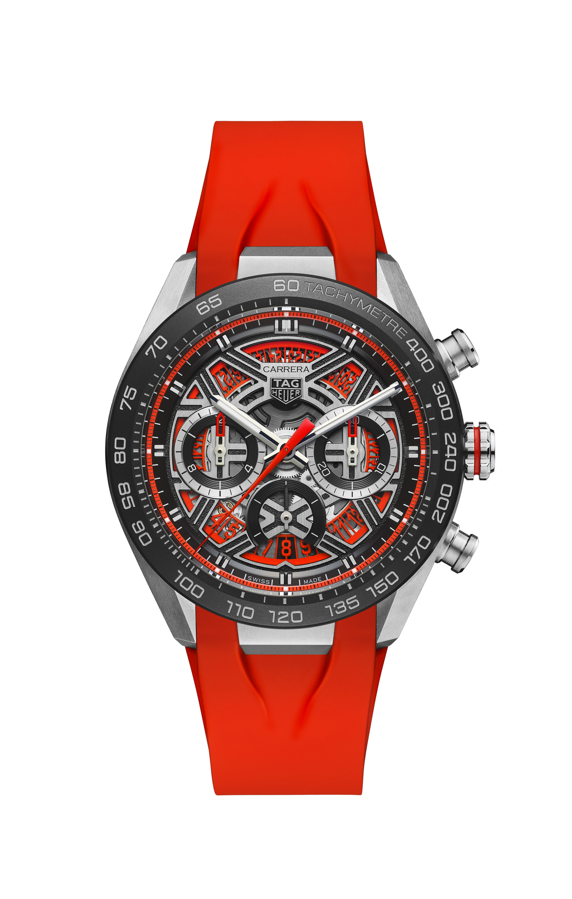 TAG Heuer Carrera Orange Rubber Titanium Red