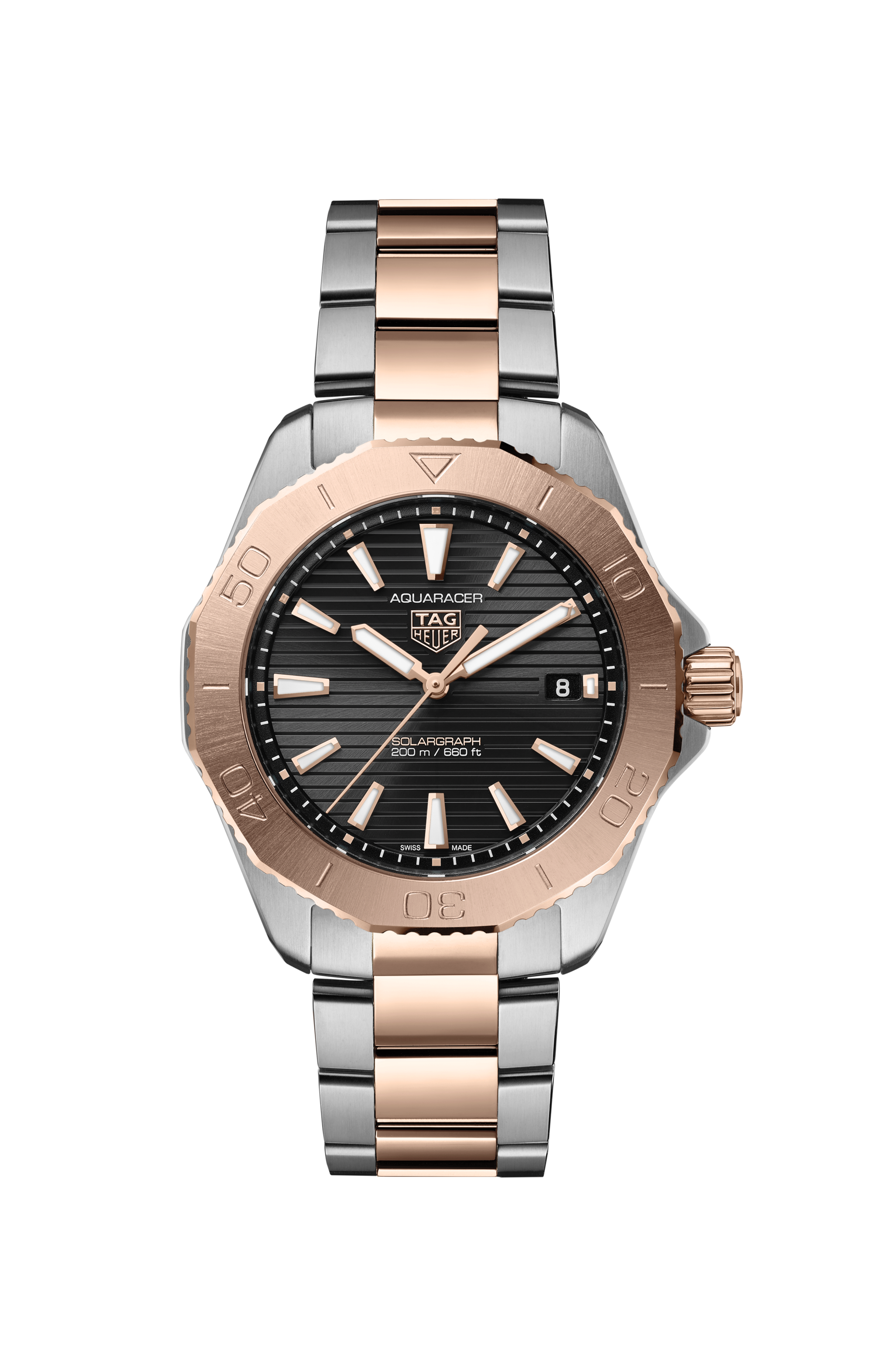 TAG Heuer Aquaracer  Silver & Gold Steel Plated Steel Black