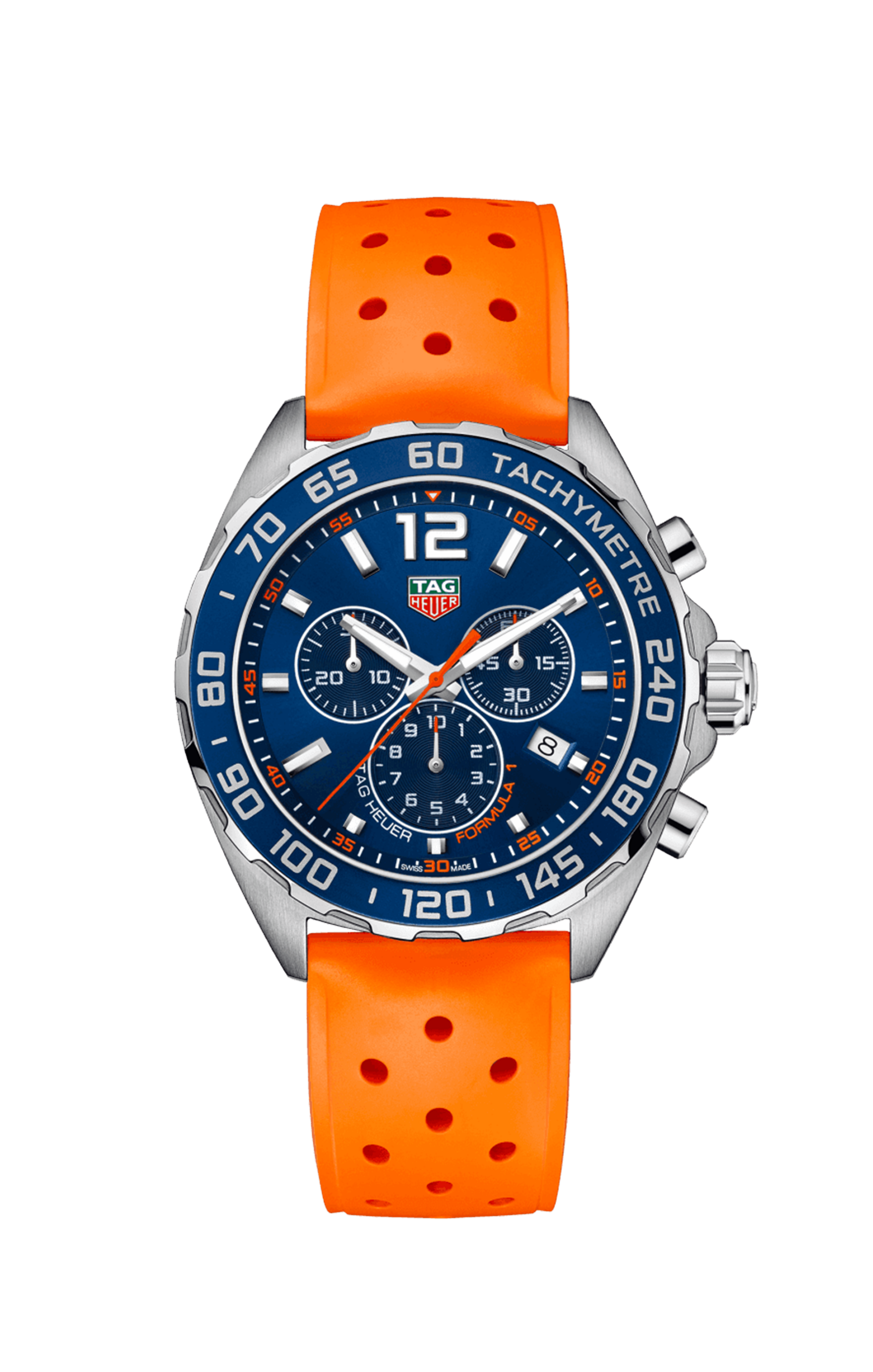 TAG Heuer Formula 1 Orange Rubber Steel Blue