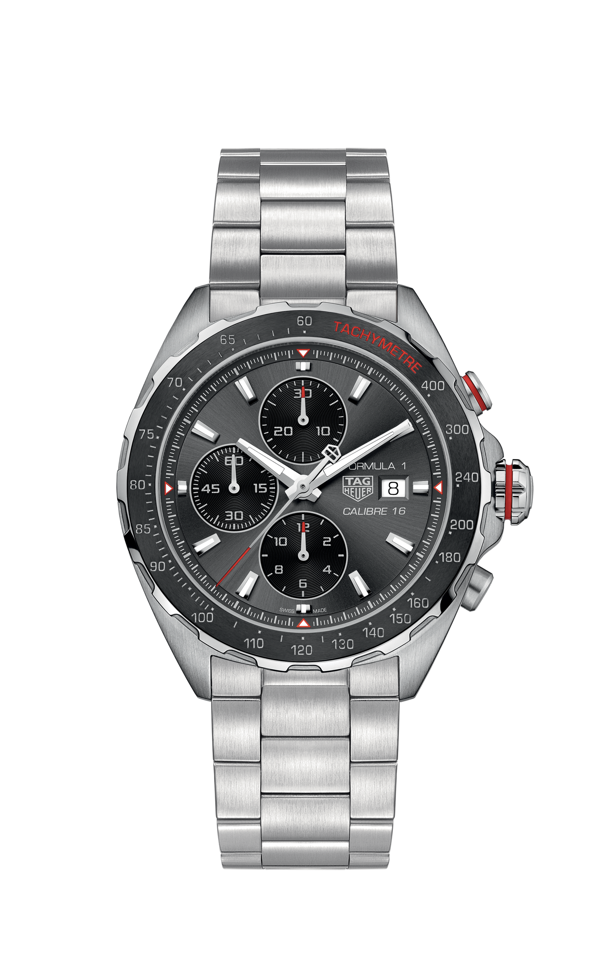 TAG Heuer Formula 1 Silver Steel Steel Grey