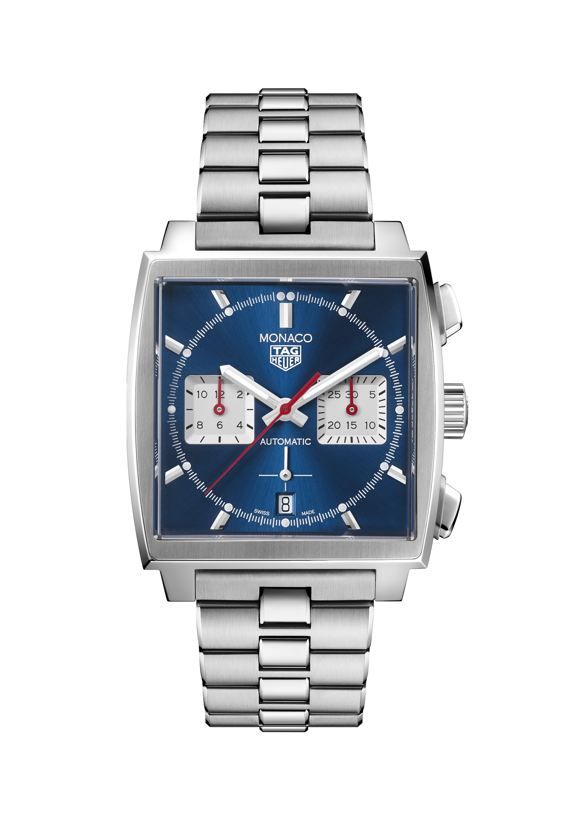 TAG Heuer Monaco Silver Steel Steel Blue