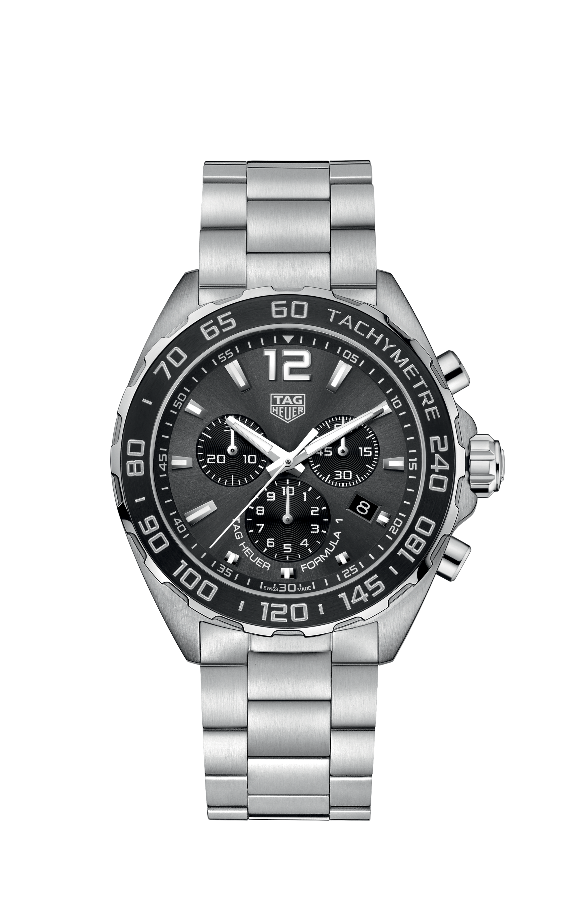 TAG Heuer Formula 1 Silver Steel Steel Grey