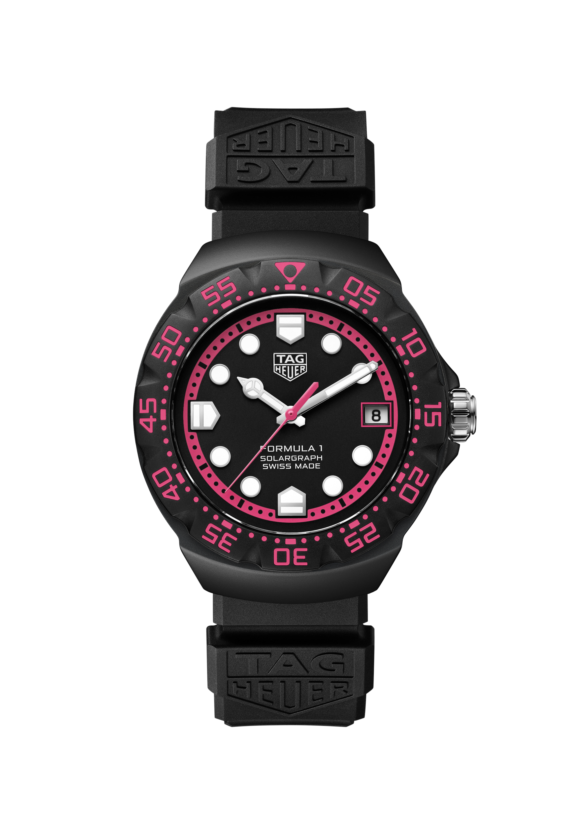 TAG Heuer Formula 1  Black Rubber Steel coated with DLC Black