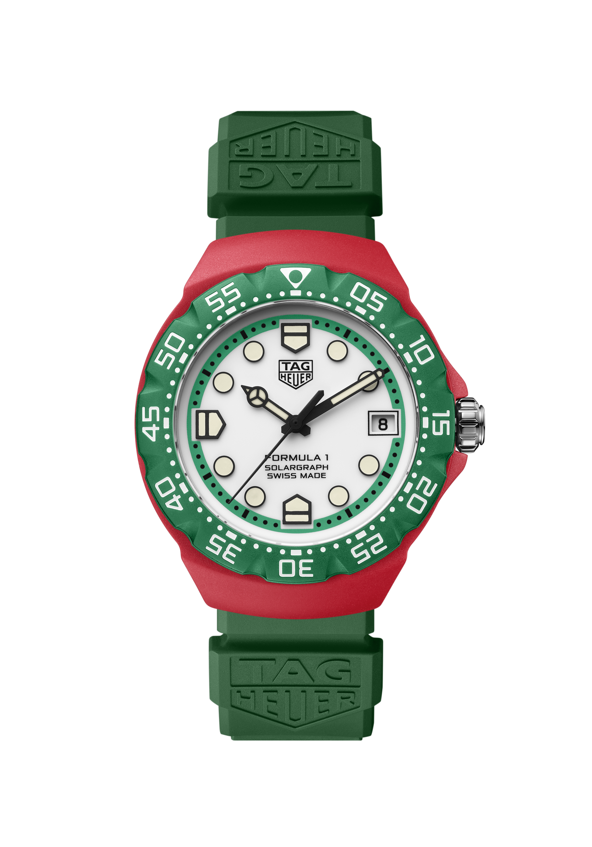 TAG Heuer Formula 1 Green Rubber TH-Polylight White