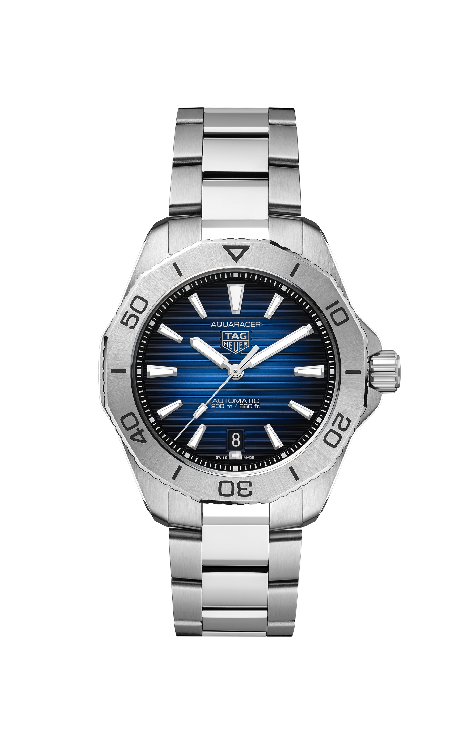 TAG Heuer Aquaracer   Silver Steel Steel Blue